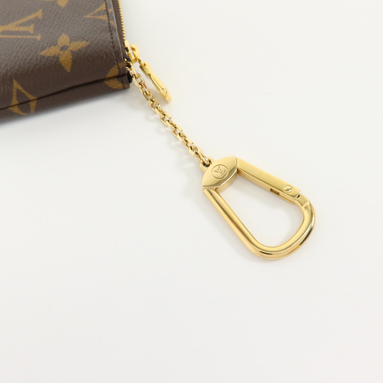 LOUIS VUITTON Monogram Key Pouch S金扣鎖匙套