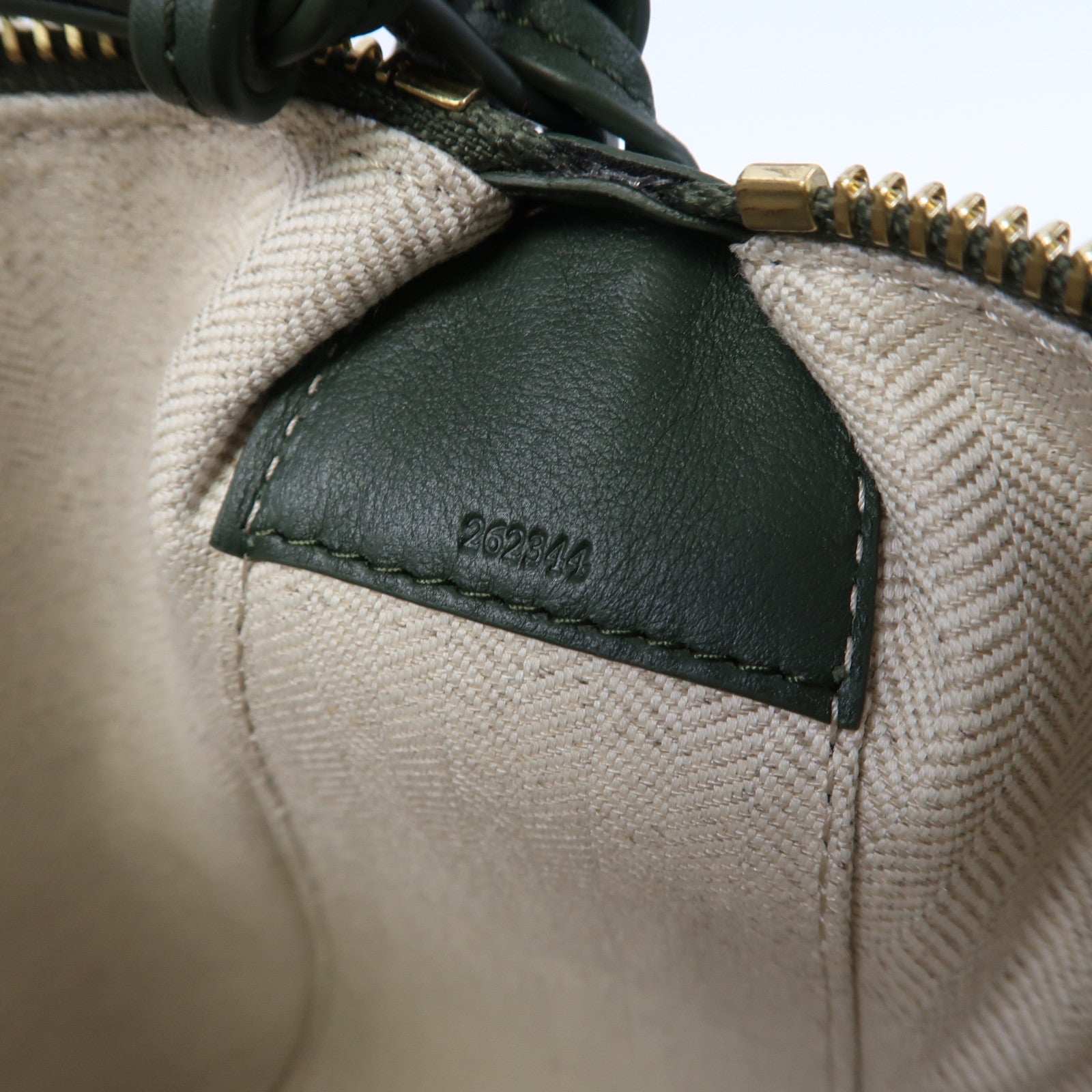 LOEWE 牛皮皮革Mini Hammock Hobo金扣肩背袋綠色