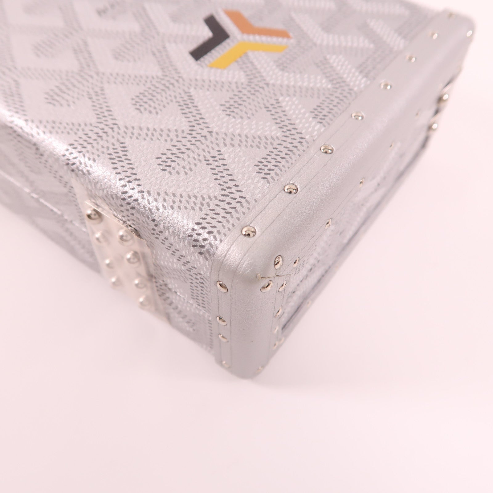 GOYARD 【激減優惠】塗層帆布Minaudiere Trunk Bag銀扣肩背袋