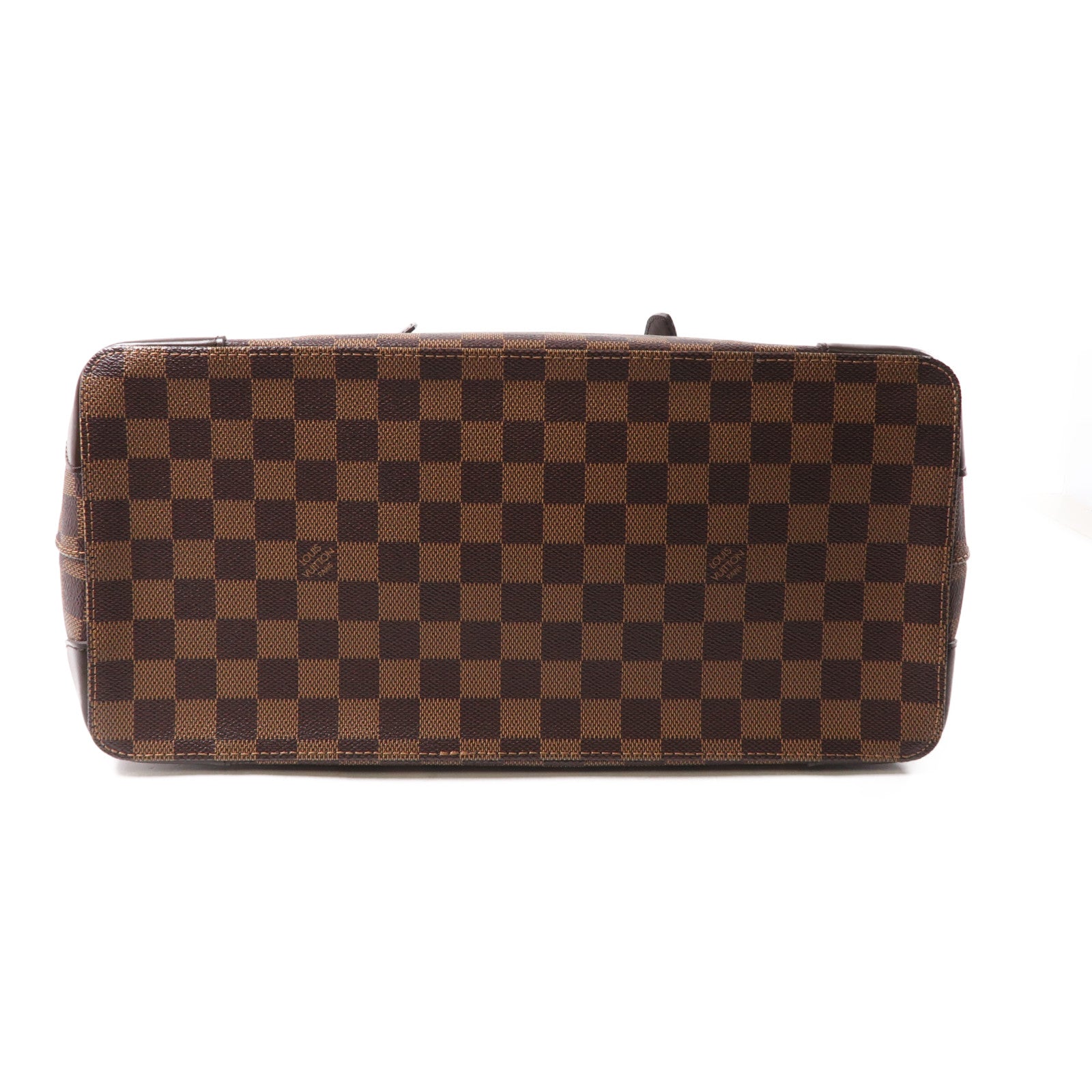 LOUIS VUITTON Damier Hampstead MM金扣肩背袋棕色