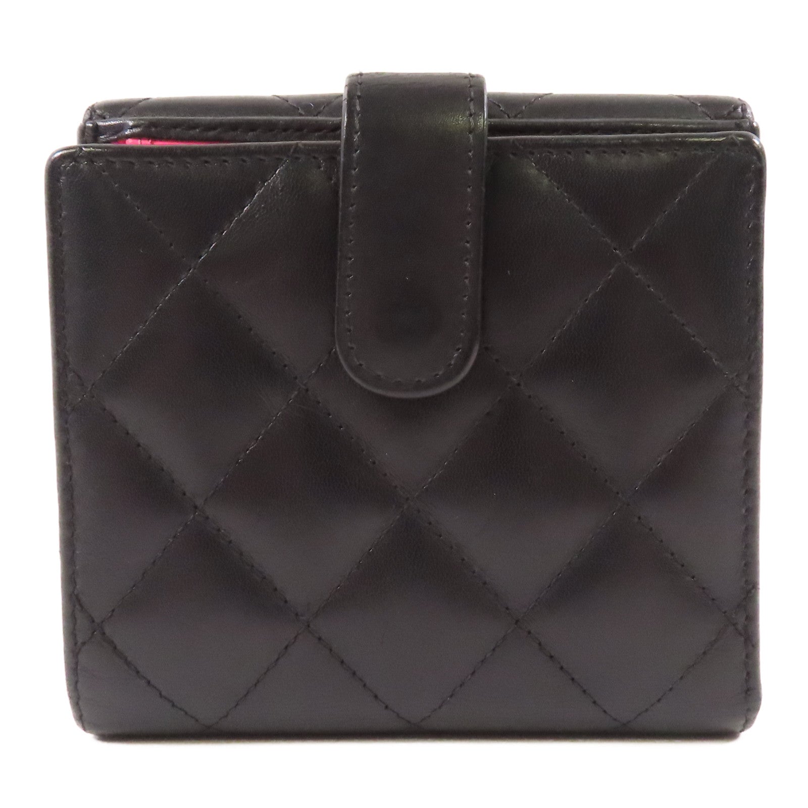 CHANEL 【激減優惠】牛皮皮革Cambon Compact Wallet錢包