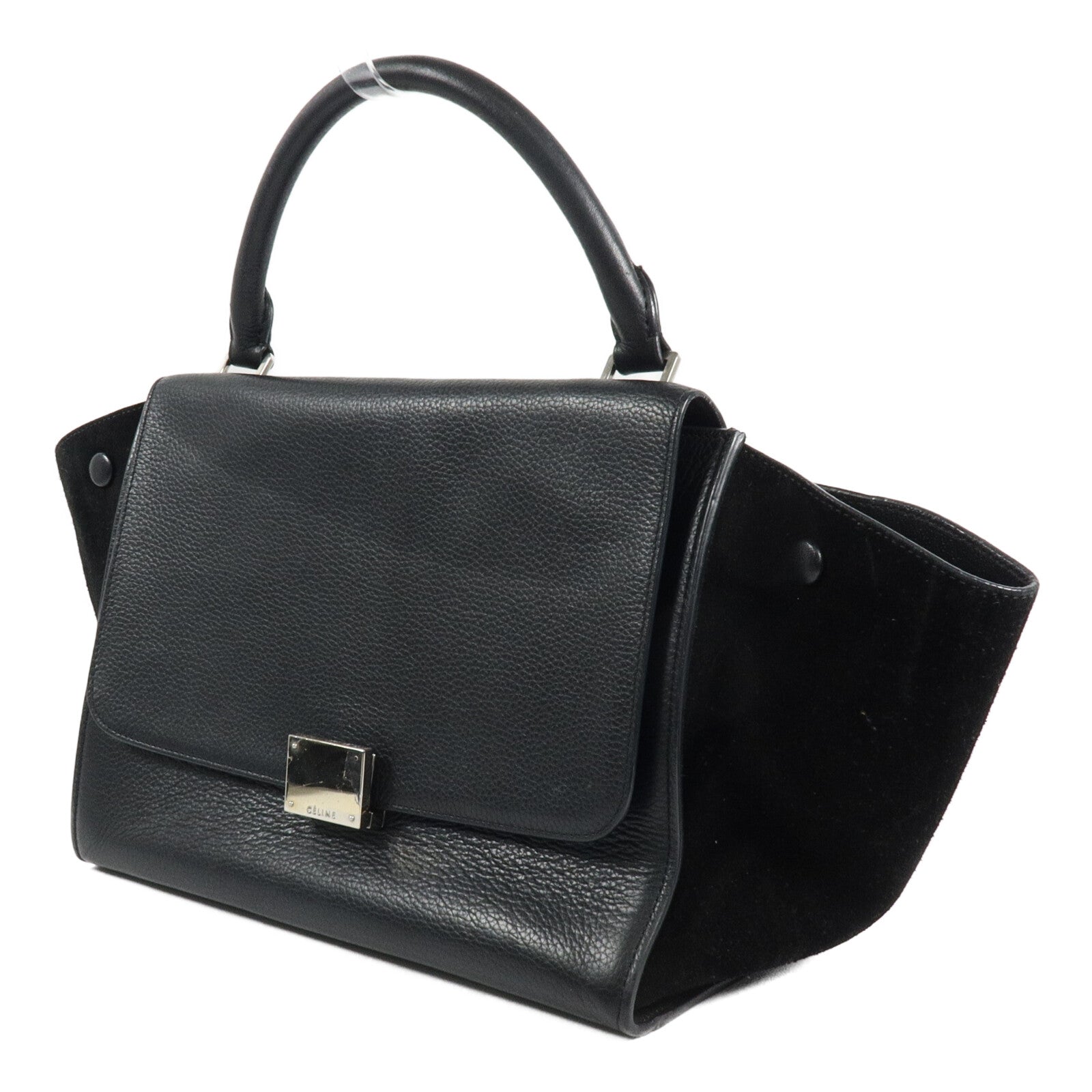 CELINE 牛皮皮革/麂皮皮革Small Trapeze手挽肩背兩用袋