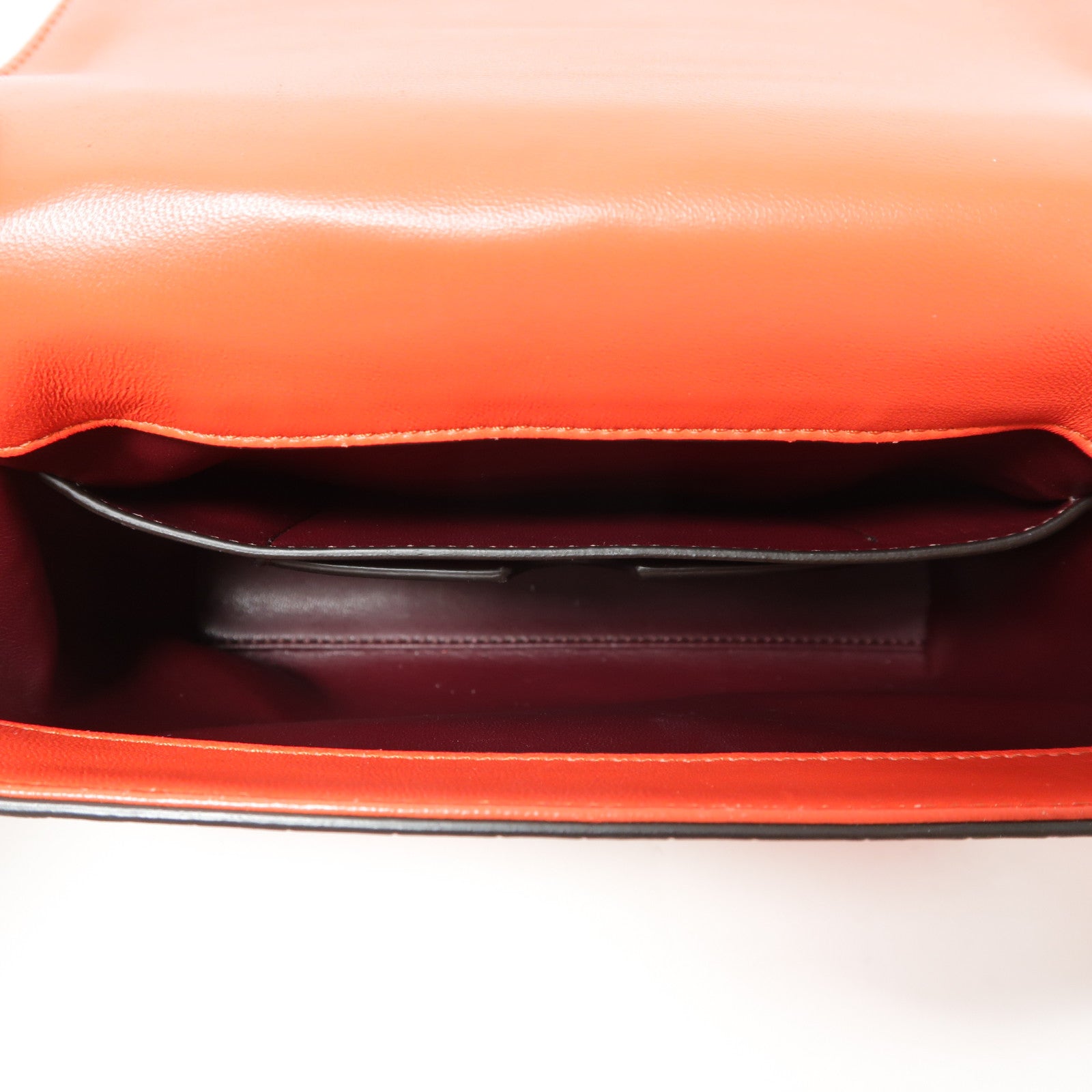 GIVENCHY GHW Shoulder Bag Calfskin Leather Red