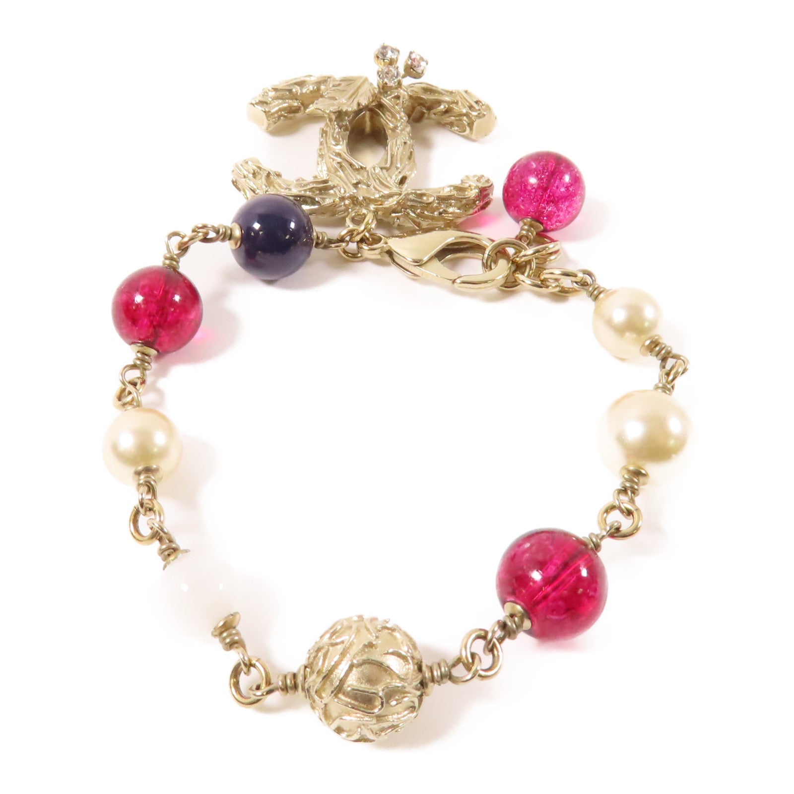 CHANEL 金屬Bracelet手鏈金色/紅色/藍色