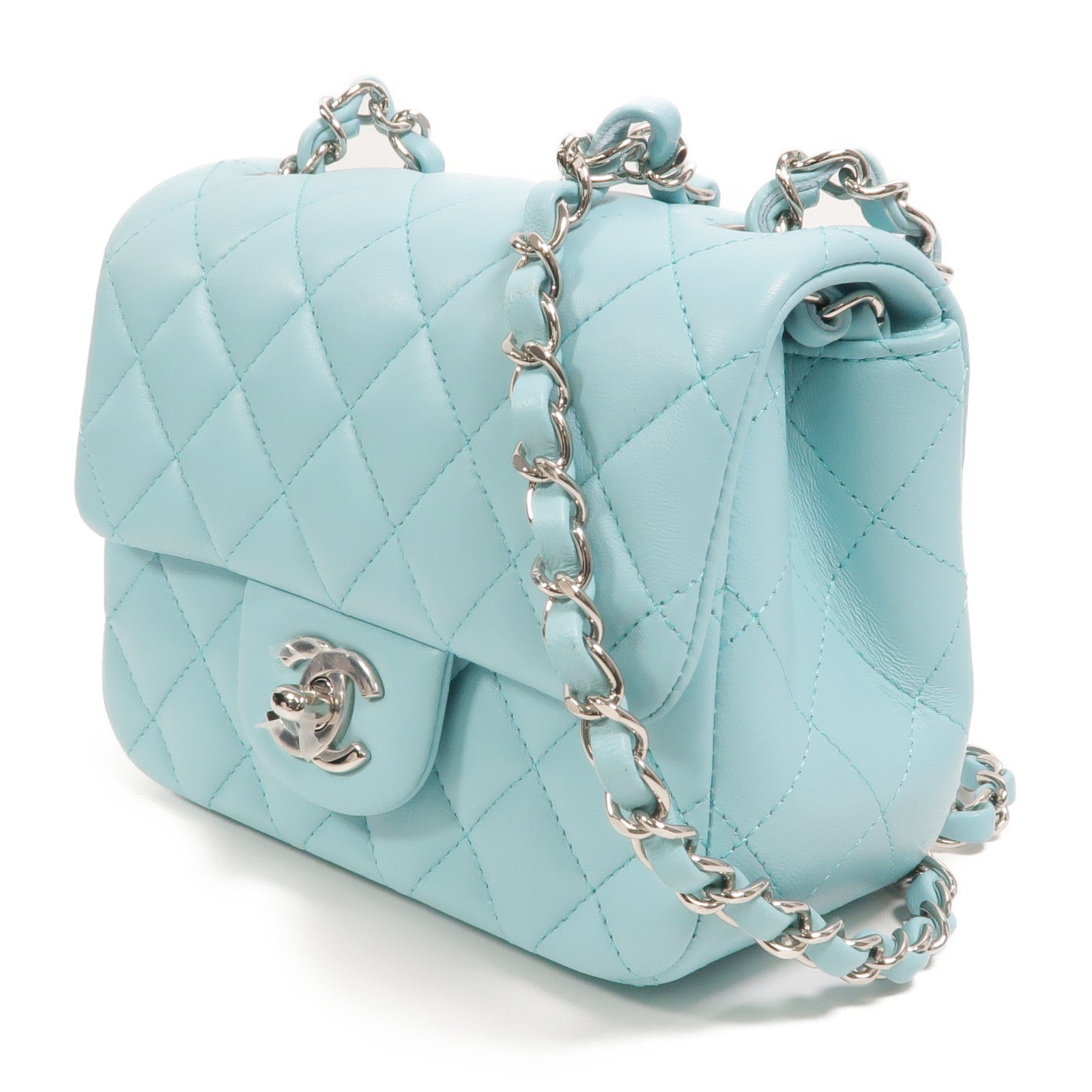 CHANEL 羊皮皮革Mini Classic 17鏈帶肩背袋