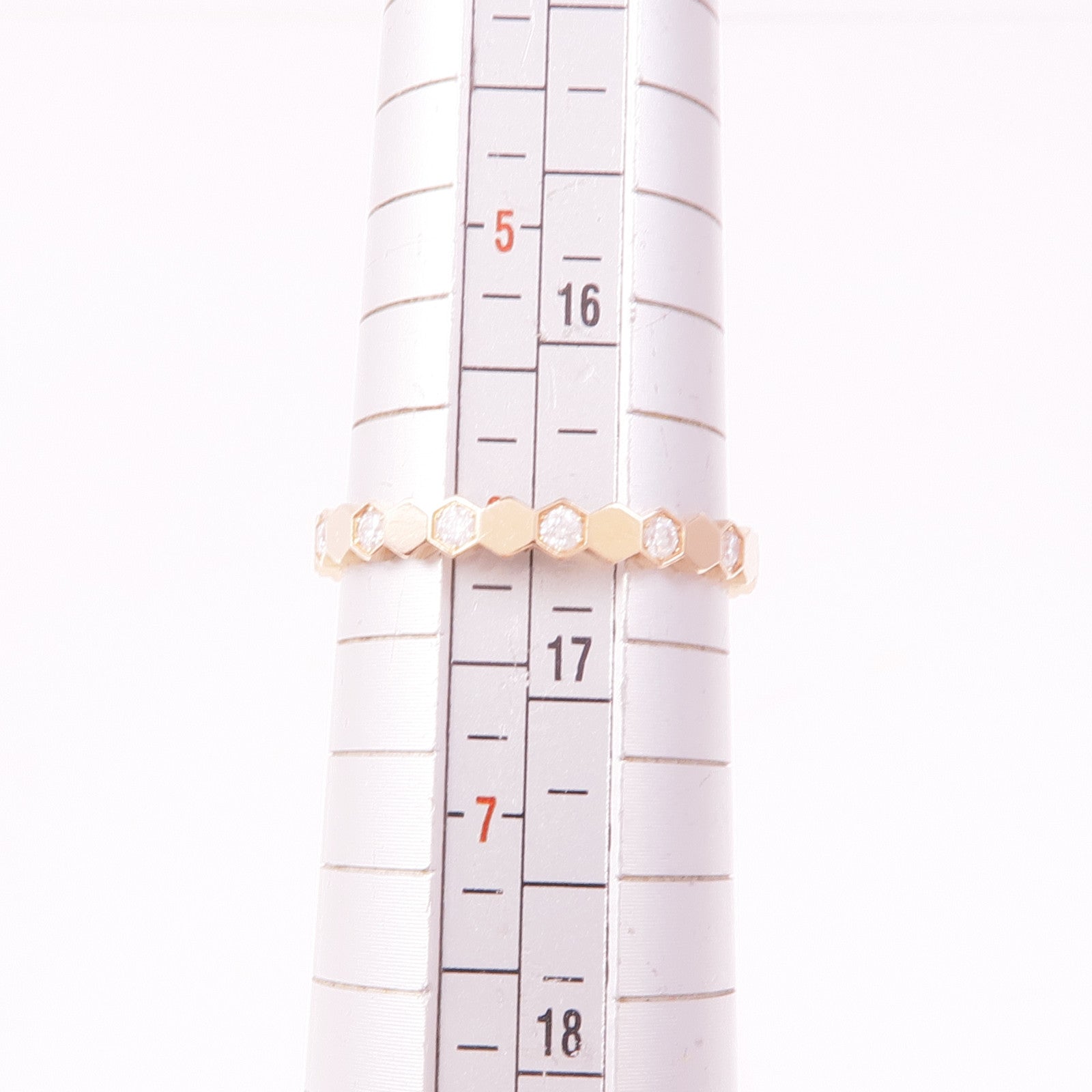 Chaumet 18K玫瑰金Bee De Diamond Ring鑽石戒指Chaumet#52/US#6