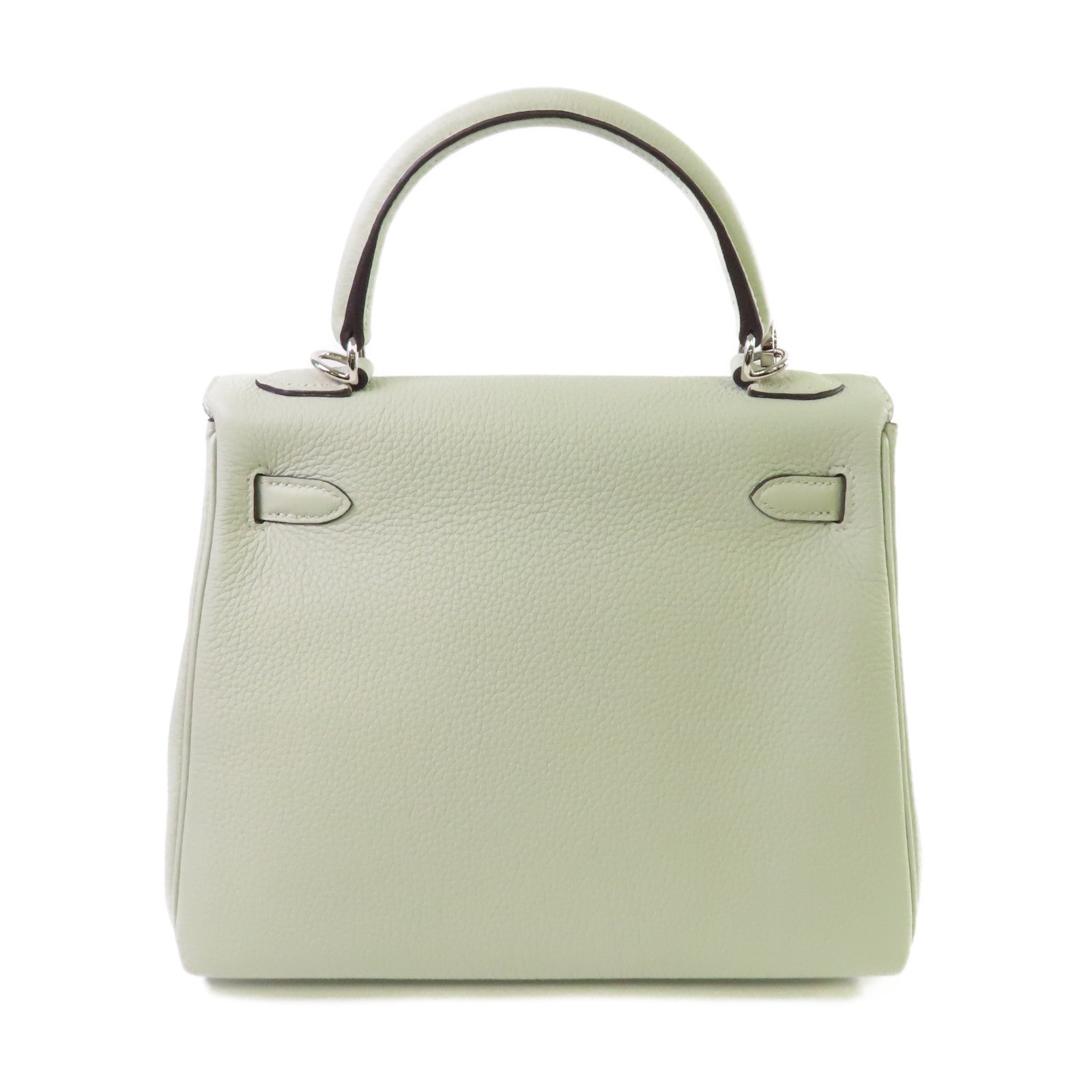 HERMES 【激減優惠】Togo皮革Kelly 25 2way Handbag銀扣手挽肩背兩用袋Gris Neve水晶灰色