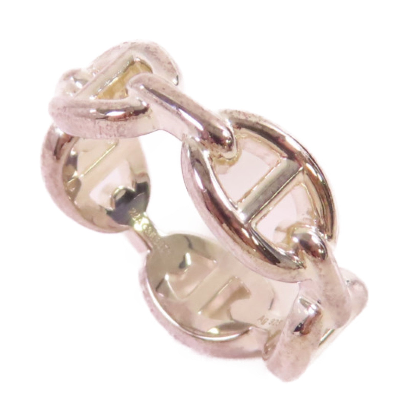 HERMES 925純銀Chaine D'Ancre Ring戒指#55/#7.25