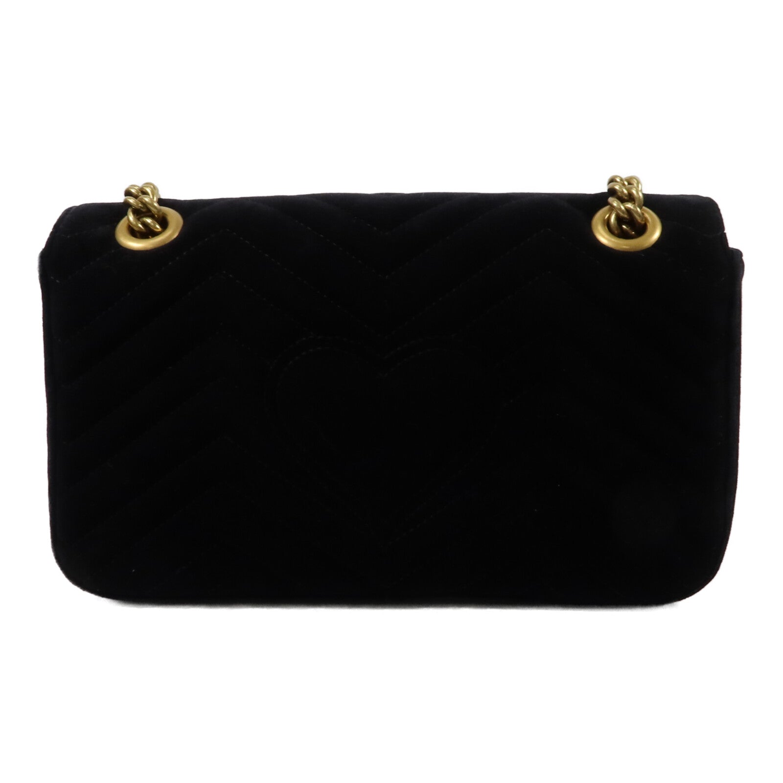 GUCCI 天鵝絨GG Marmont Shoulder Bag鏈帶肩背袋