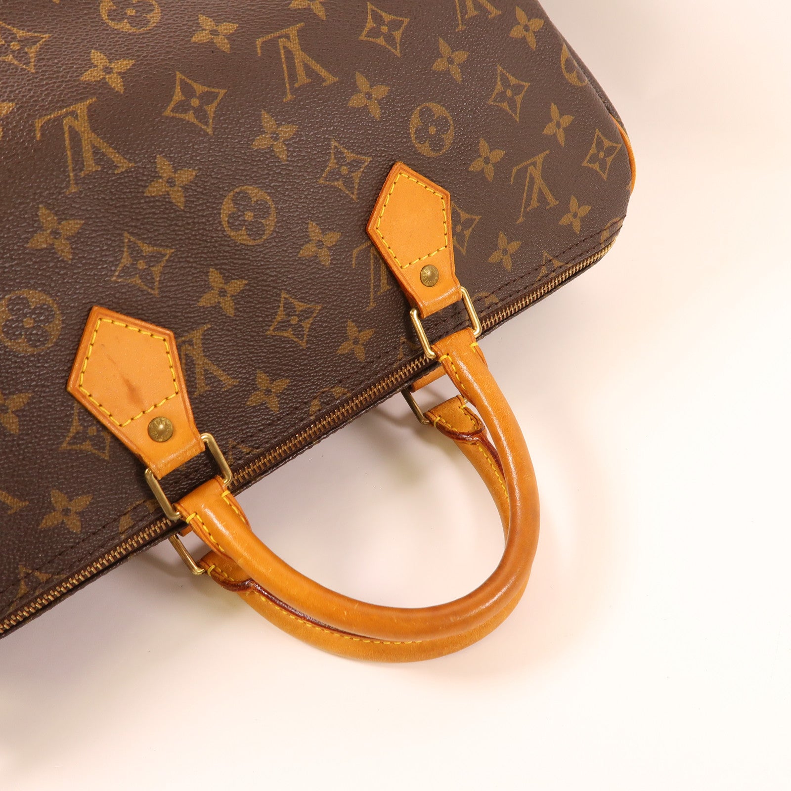 LOUIS VUITTON Monogram Speedy 35金扣手挽袋