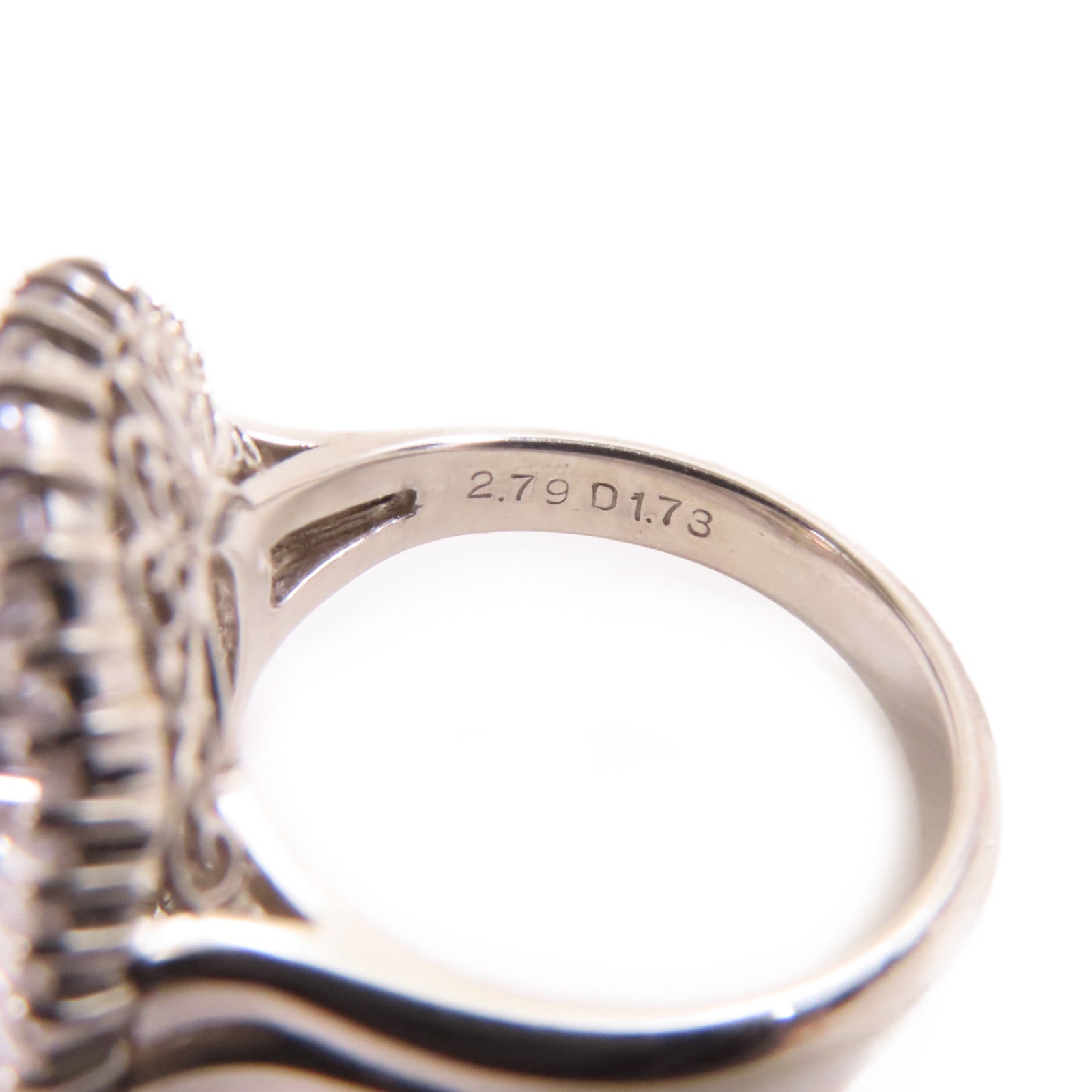 JEWELRY PT900鉑金/2.79ct蛋白石/1.73ct鑚石Opal Diamond Ring戒指US#6.25