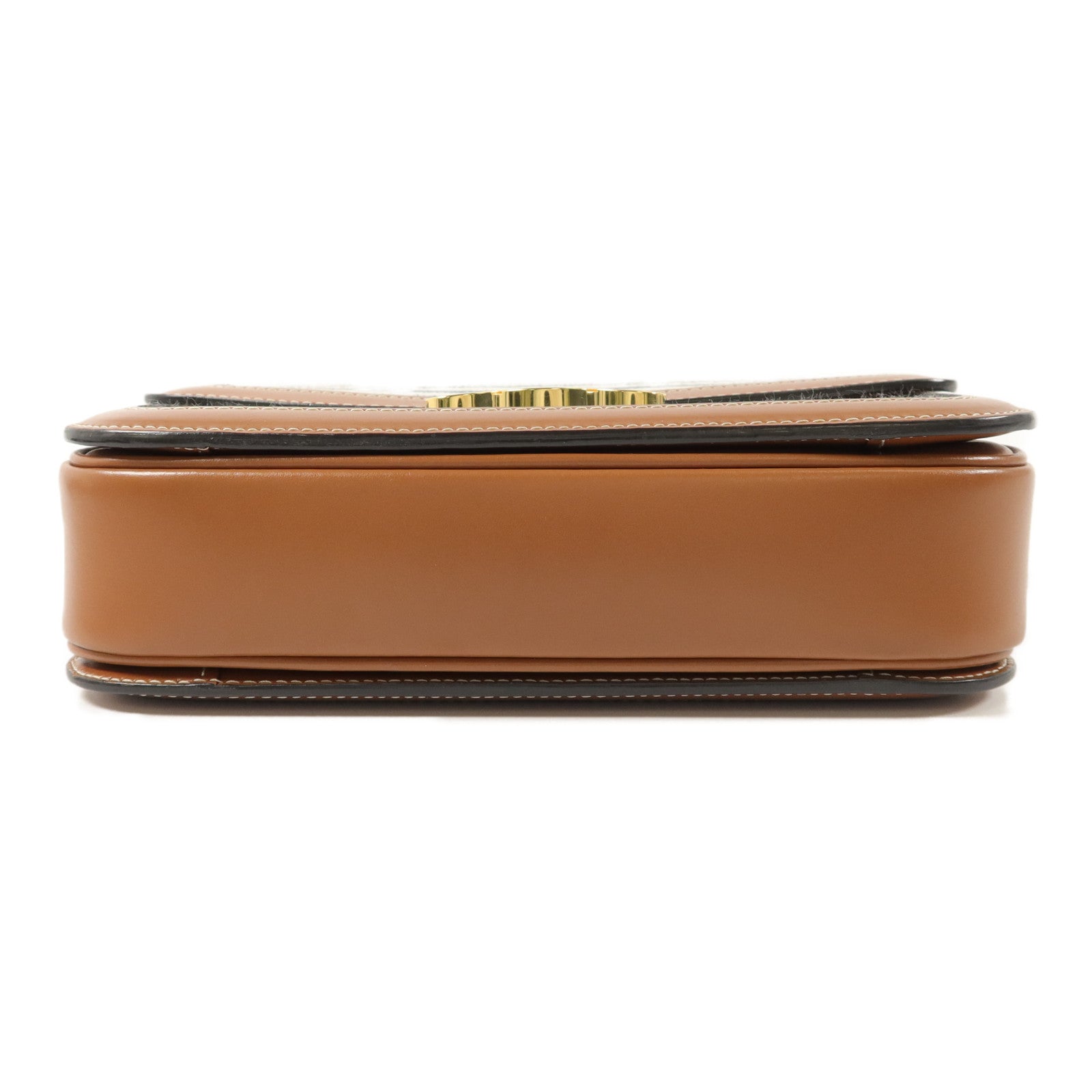 CELINE 【激減優惠】棉布/牛皮皮革Medium Classique Triomphe肩背袋