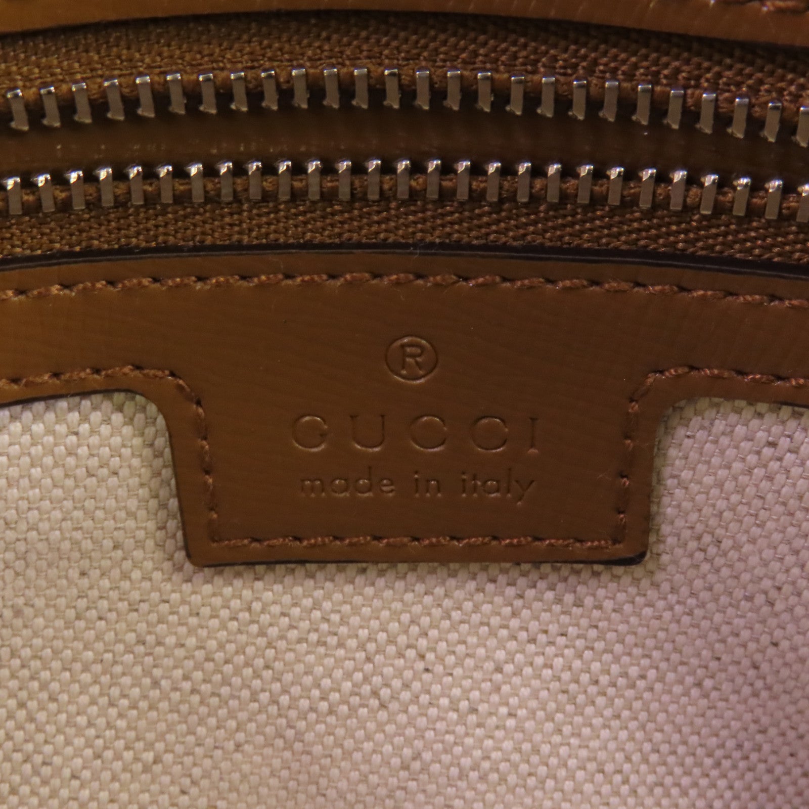 GUCCI GG帆布Horsebit 1955 Small銀扣肩背袋