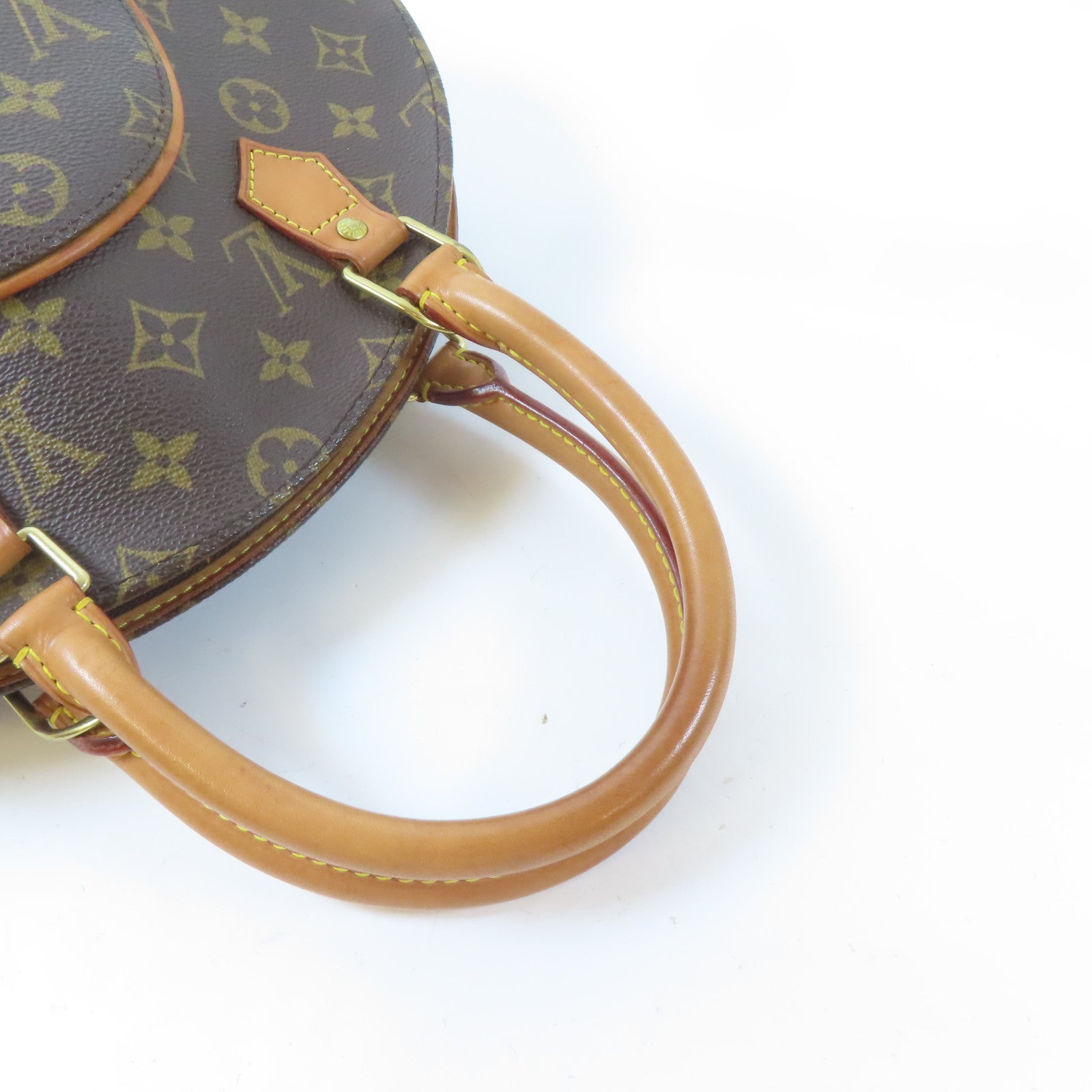 LOUIS VUITTON Monogram Ellipse PM金扣手挽袋啡色