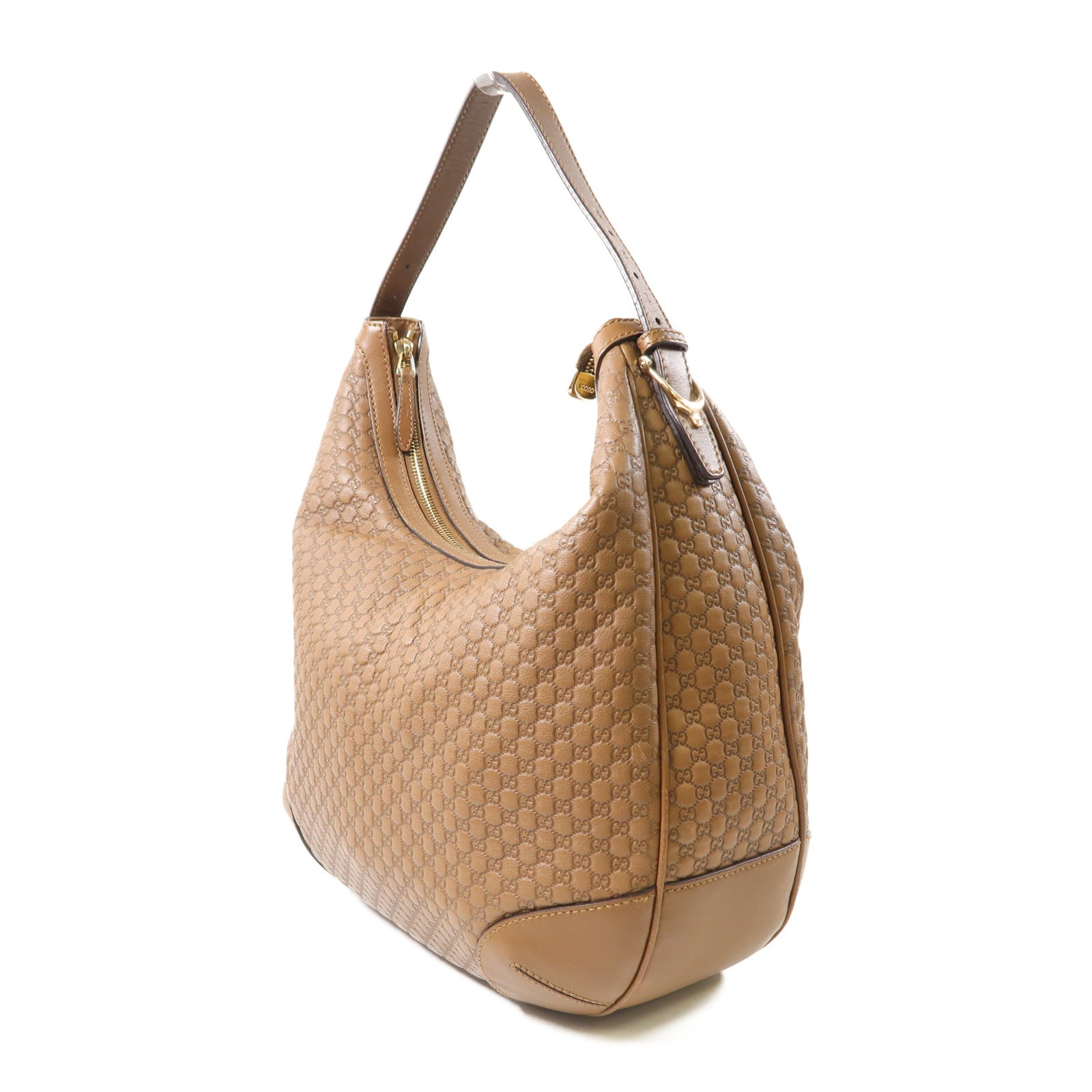 GUCCI GG SHW Shoulder Bag 309618 Calfskin Leather Brown