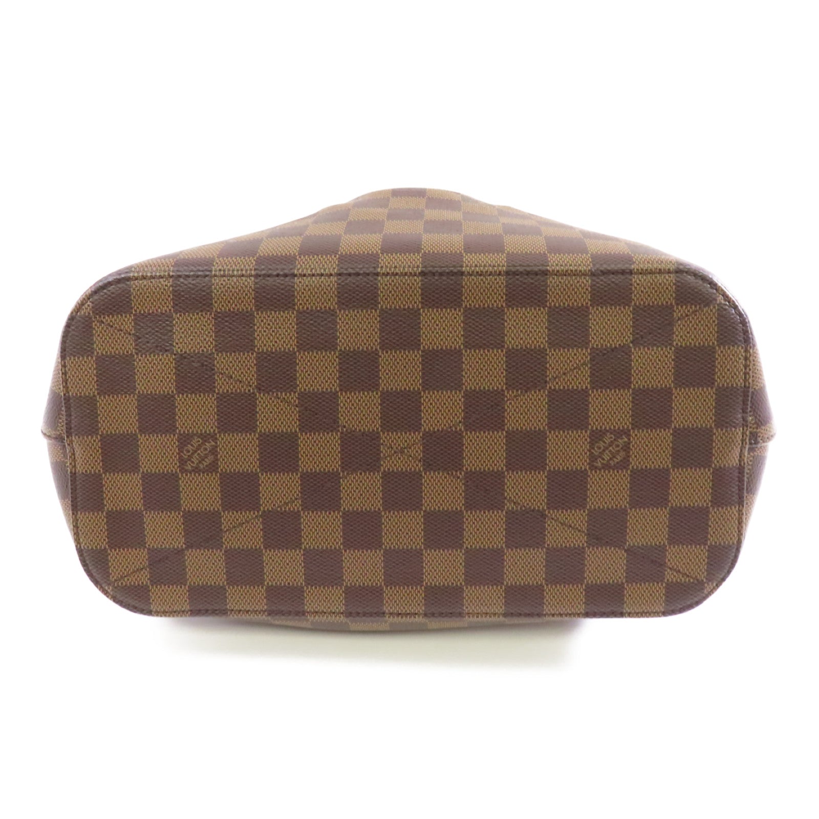 LOUIS VUITTON Damier Siena MM金扣肩背袋棕色