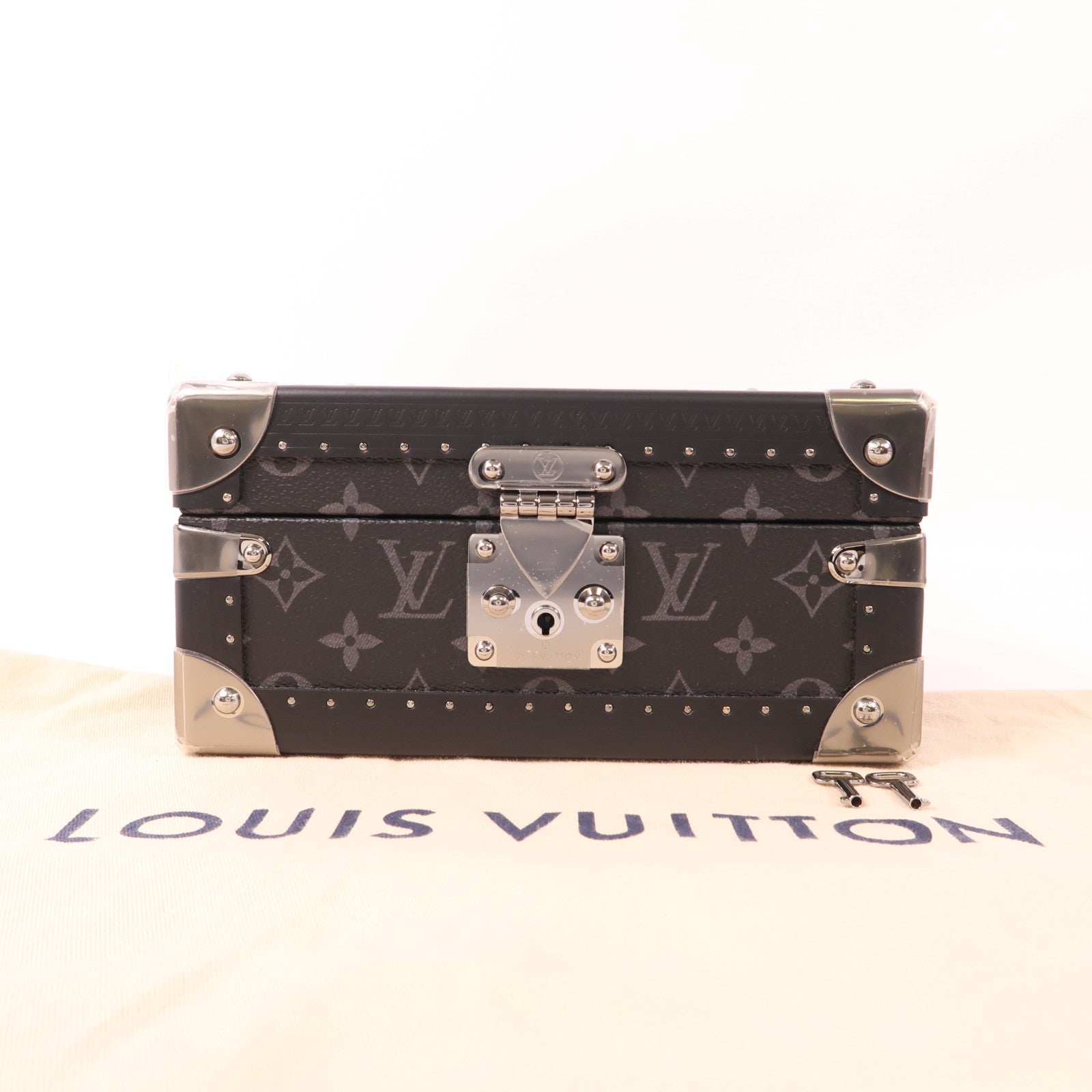 LOUIS VUITTON Monogram Eclipse Coffret Joaillerie銀扣珠寶盒