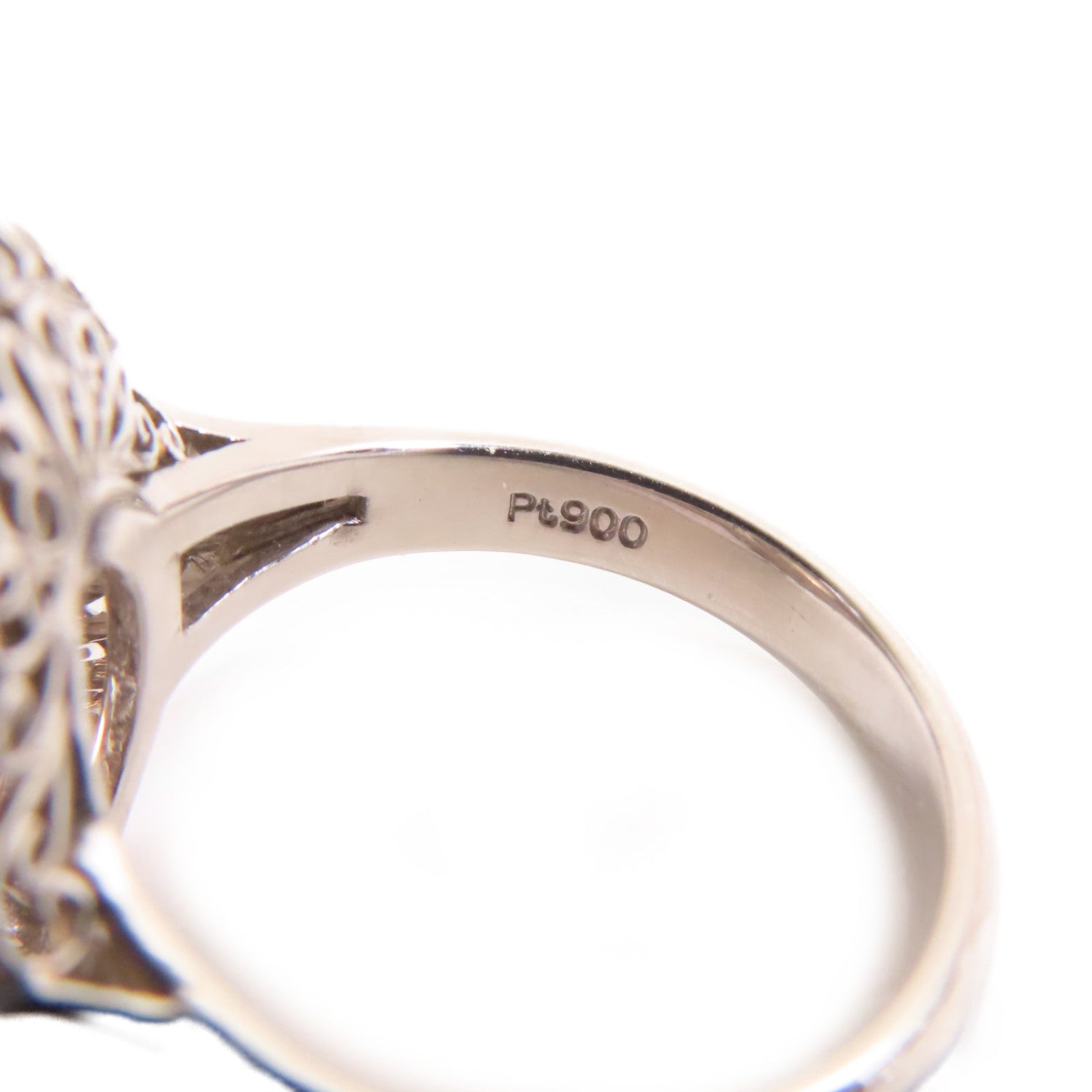 JEWELRY PT900鉑金/2.79ct蛋白石/1.73ct鑚石Opal Diamond Ring戒指US#6.25