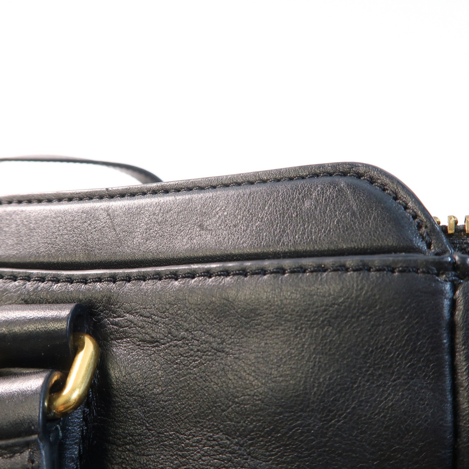 MARC BY MARC JACOBS 【激減優惠】牛皮皮革2 Way Bag金扣肩背袋黑色
