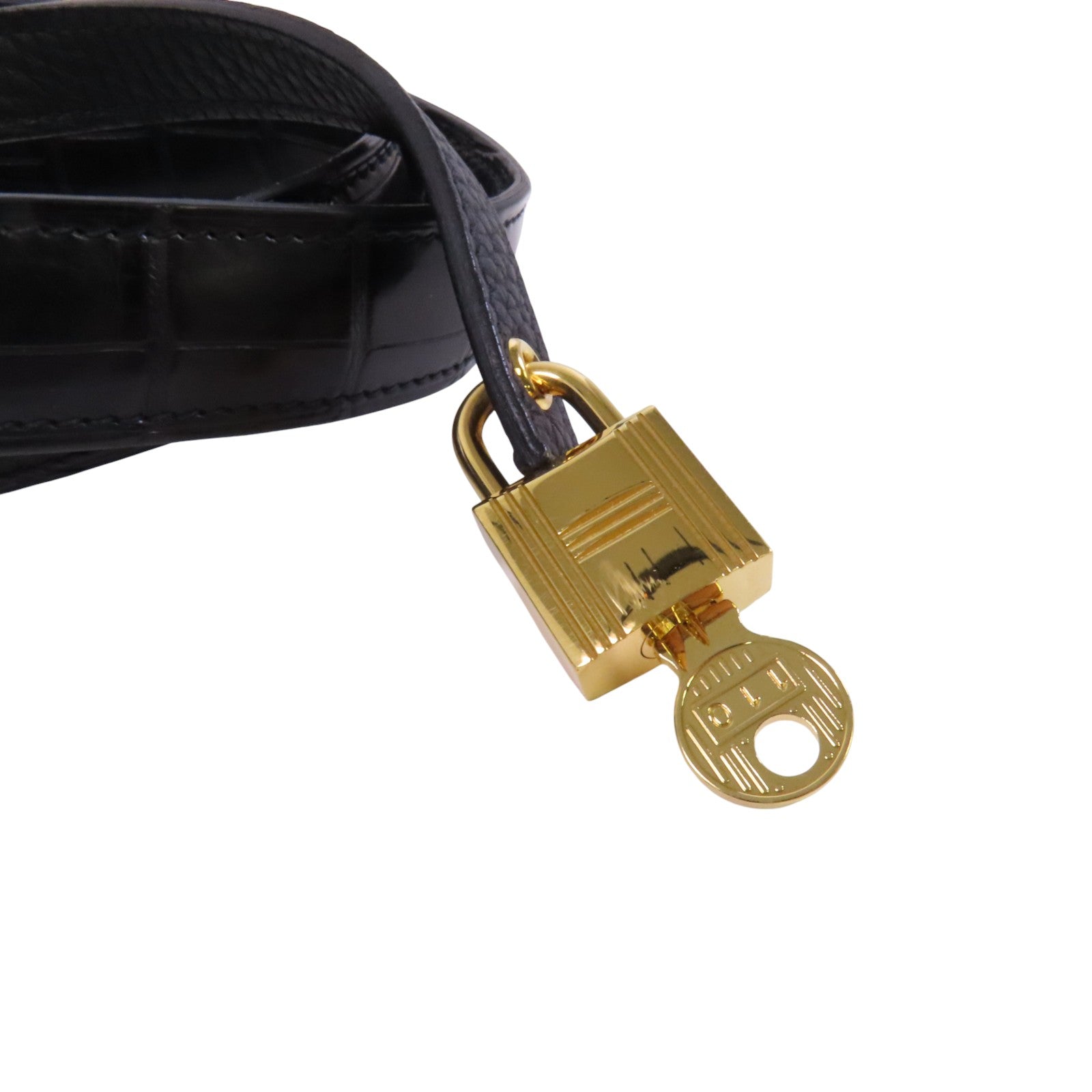 HERMES Clemence皮革/鱷魚皮革Picotin PM Touch金扣手挽袋