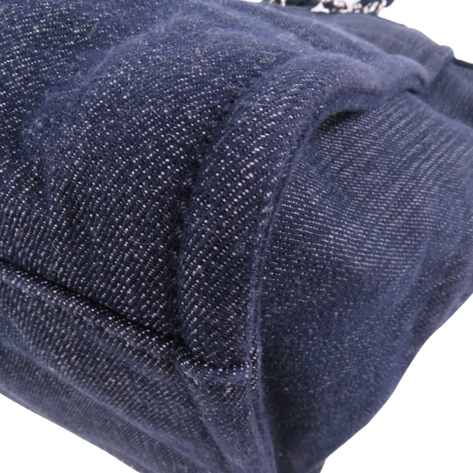 CHANEL 牛仔布Deauville Tote銀扣手挽肩背兩用袋