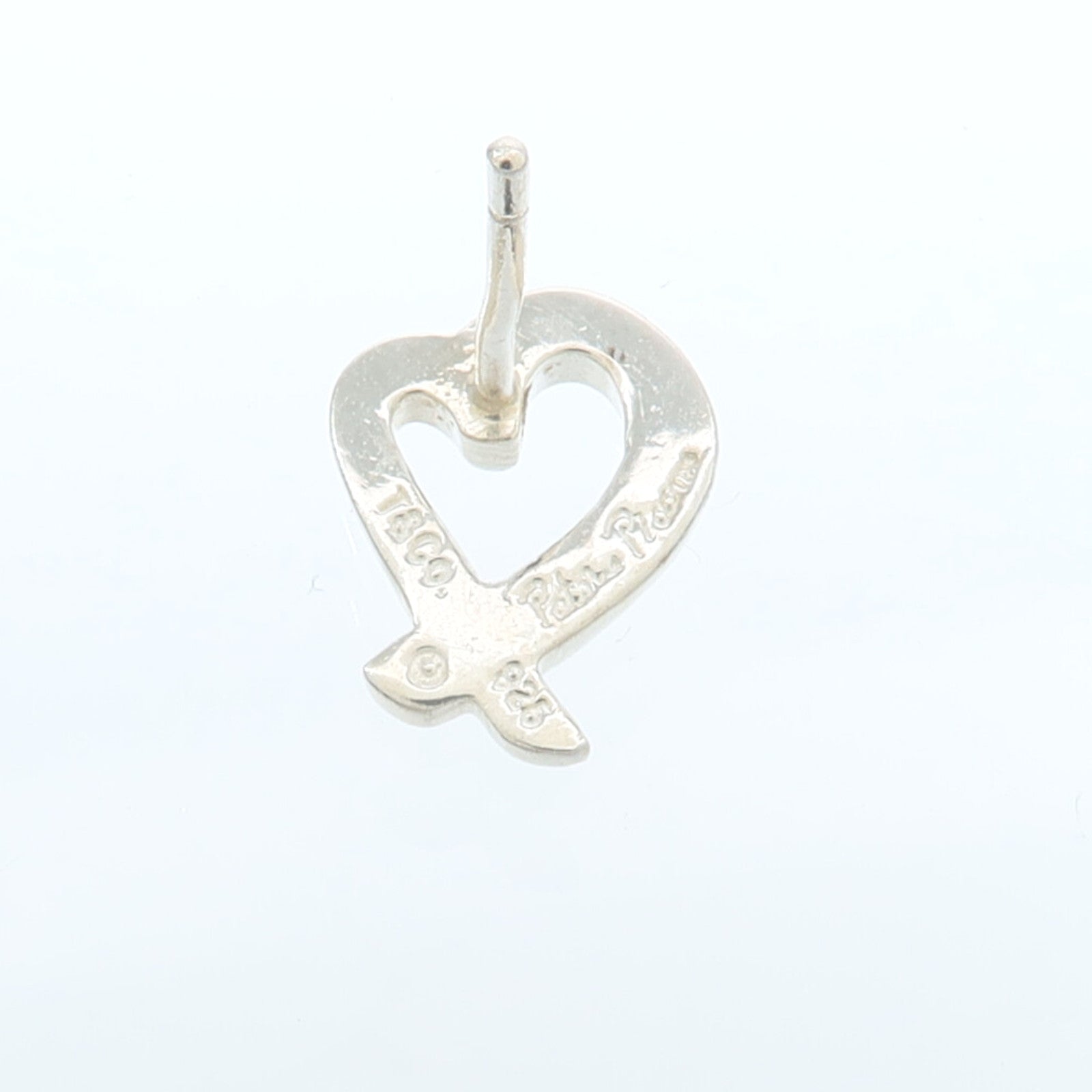 TIFFANY＆CO 925純銀Paloma Picasso Loving Heart Earrings耳環