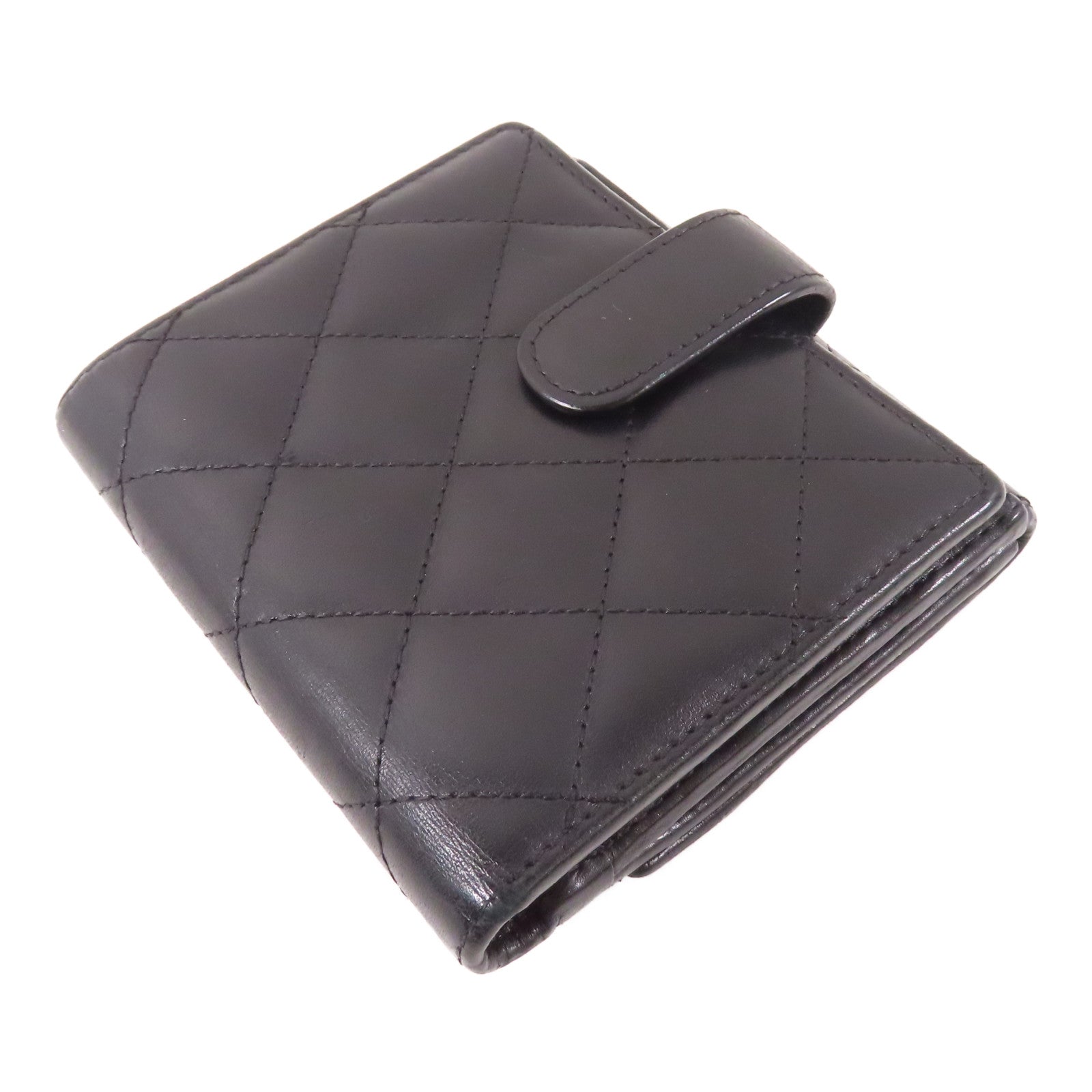 CHANEL 【激減優惠】牛皮皮革Cambon Compact Wallet錢包
