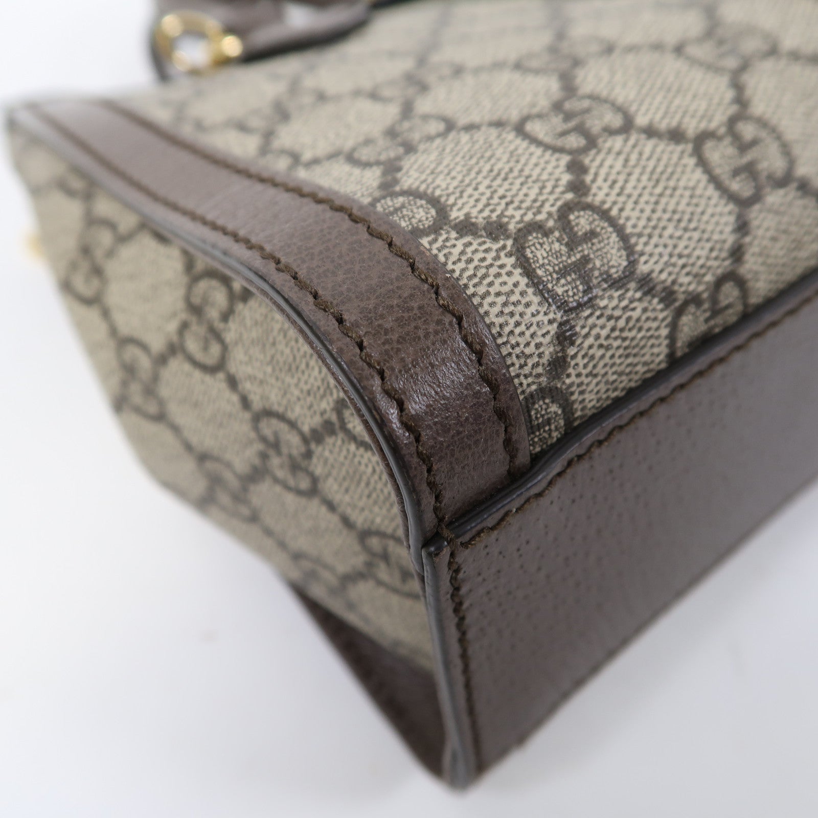 GUCCI 塗層帆布Ophidia Small Tote金扣手挽肩背兩用袋啡色