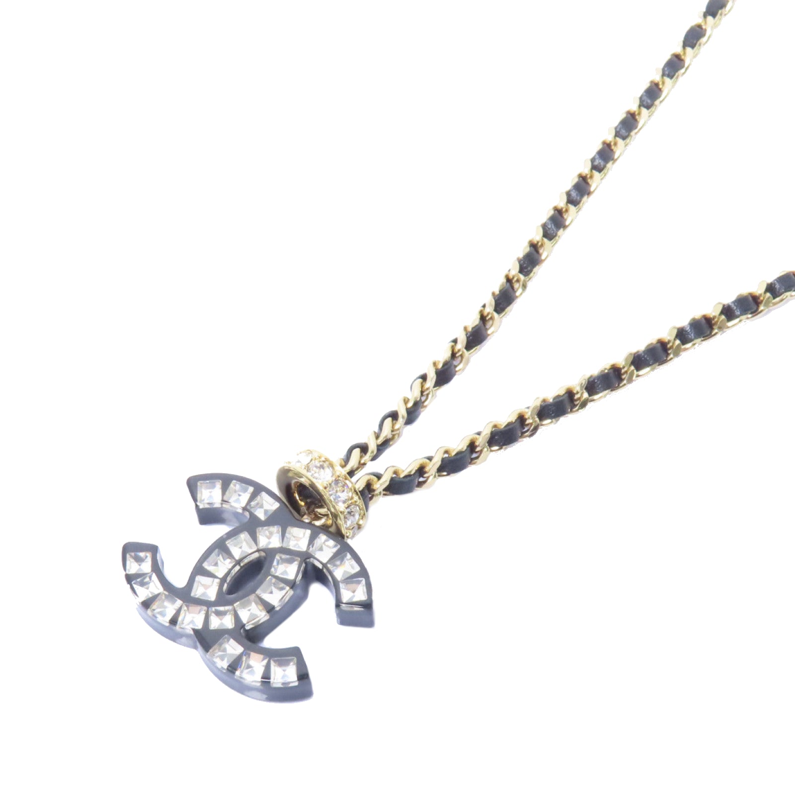 CHANEL 金屬Necklace項鍊黑色/金色