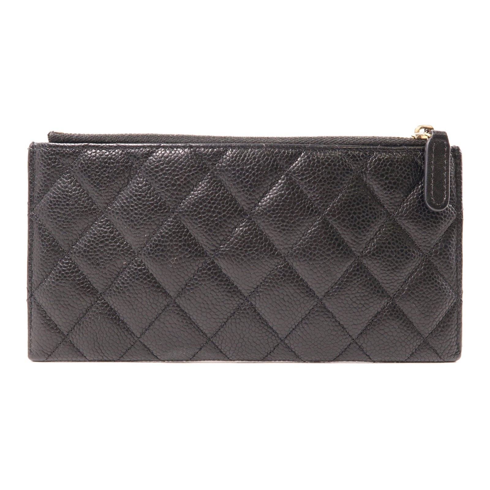 CHANEL 牛皮皮革Long Wallet金扣長錢包