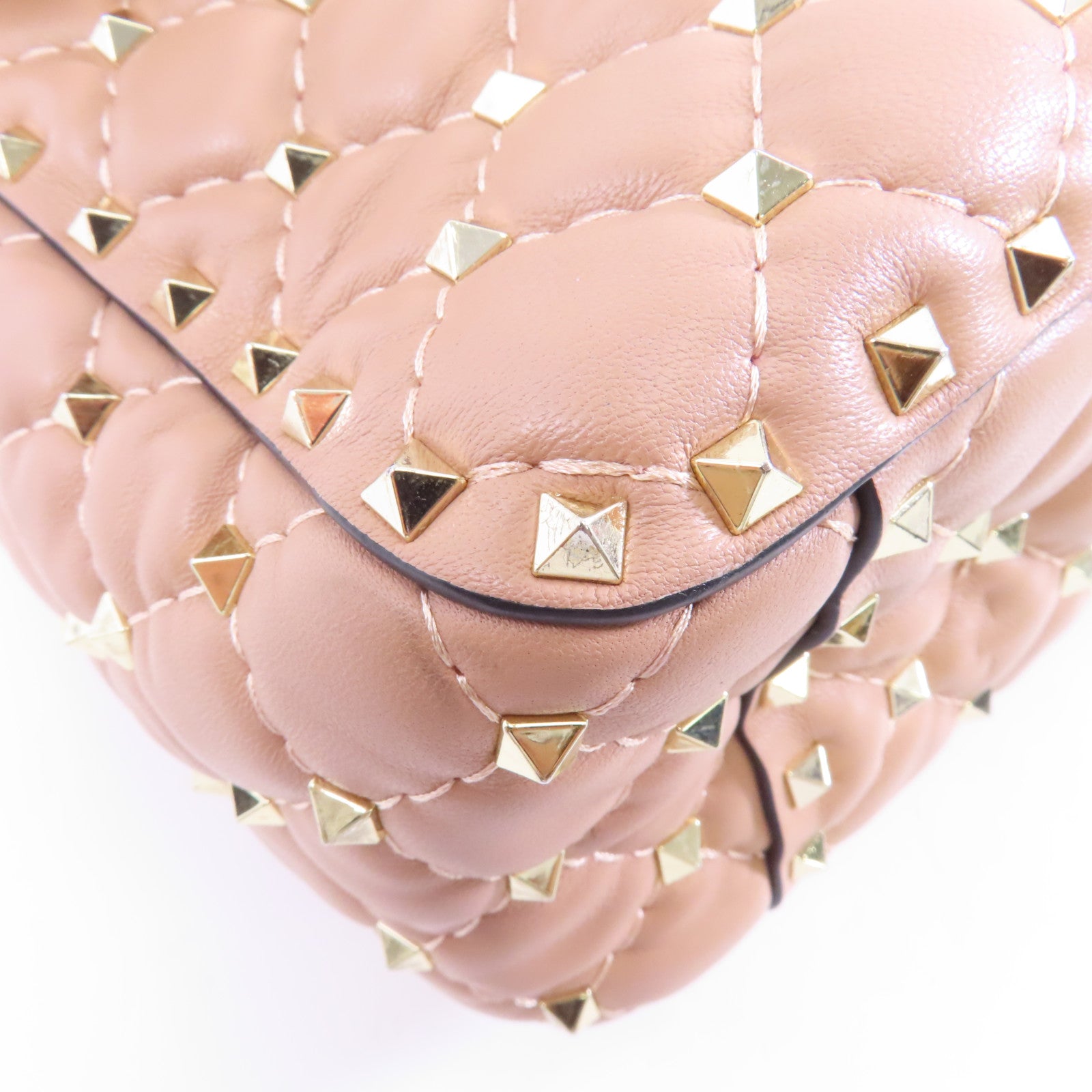 Valentino 牛皮皮革2way Shoulder Bag金扣手挽肩背兩用袋粉紅色