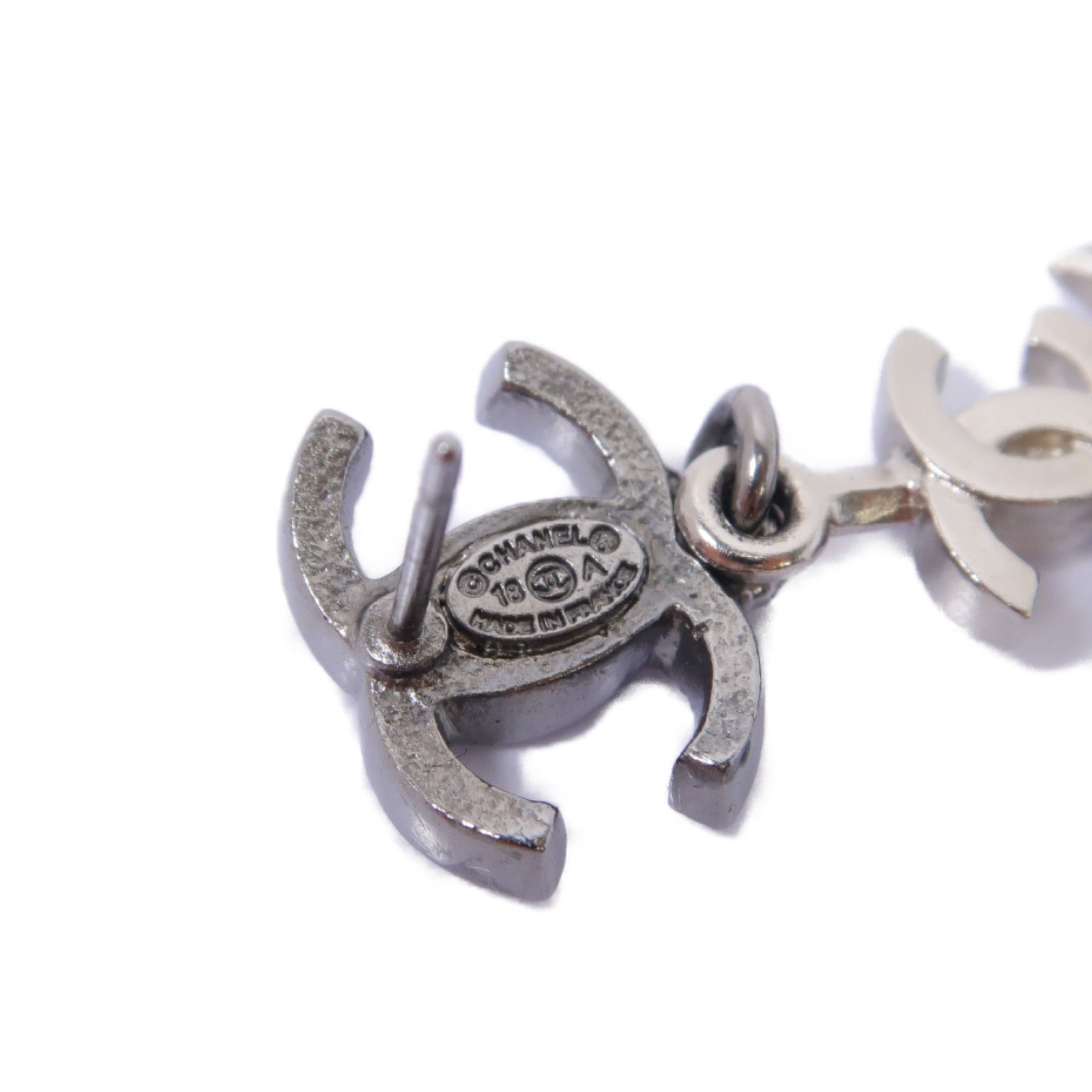 CHANEL 金屬Earring耳環銀色