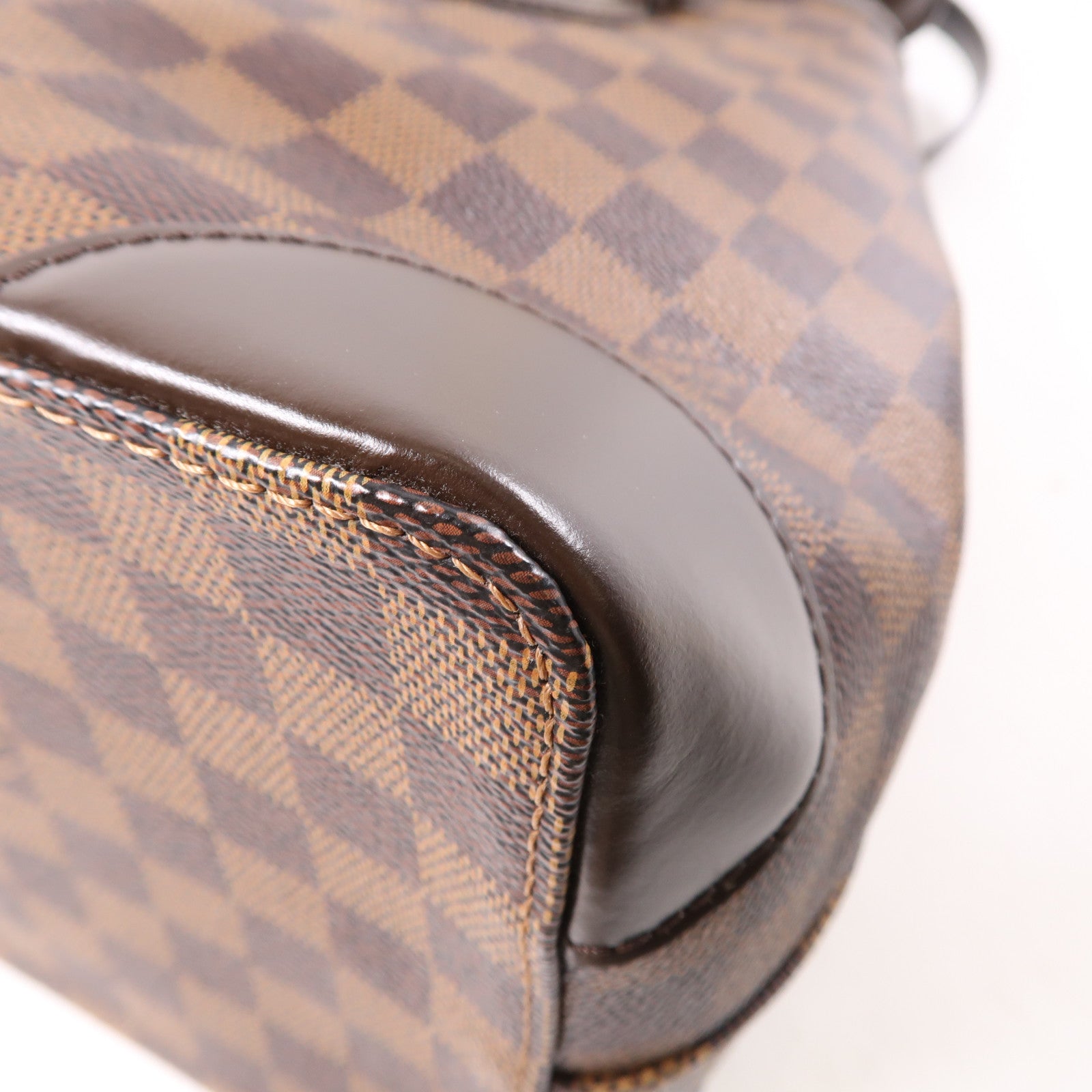 LOUIS VUITTON Damier Hampstead MM金扣肩背袋棕色