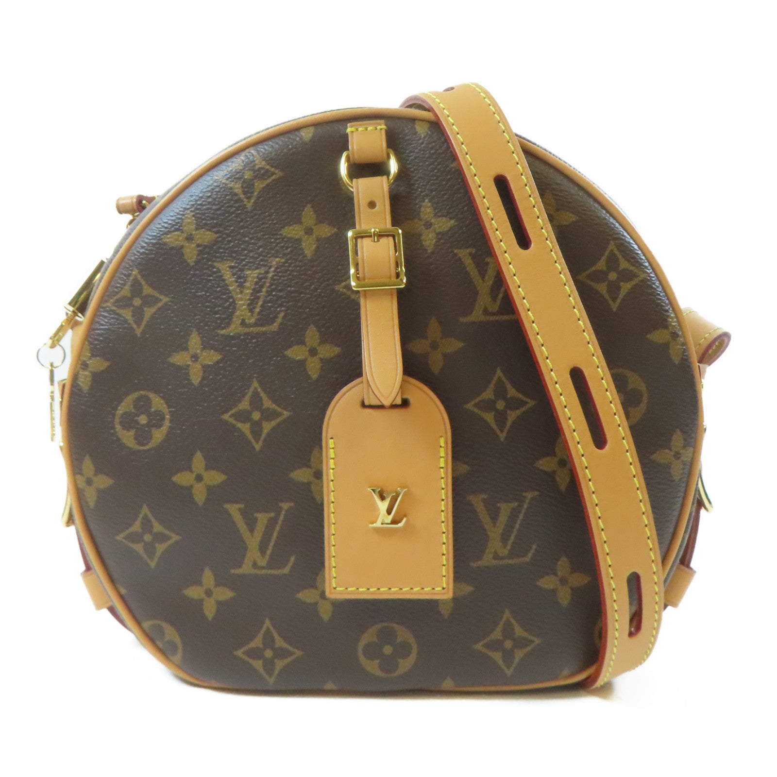 LOUIS VUITTON 【激減優惠】Monogram Boite Chapeau Souple MM金扣手挽袋啡色
