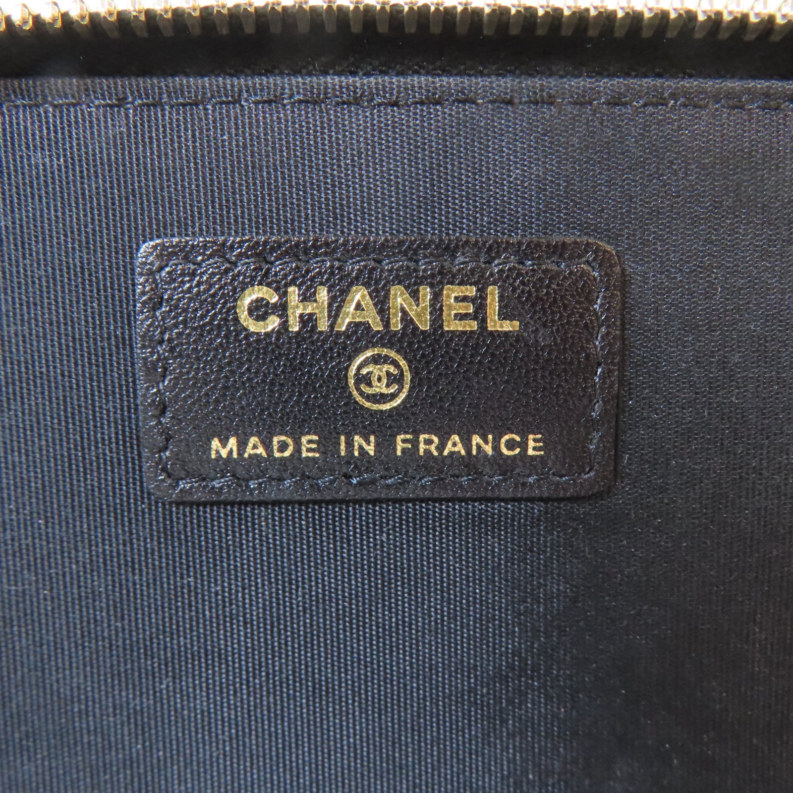 CHANEL 【激減優惠】菱格羊皮皮革Vanity Case金扣鏈帶肩背袋黑色