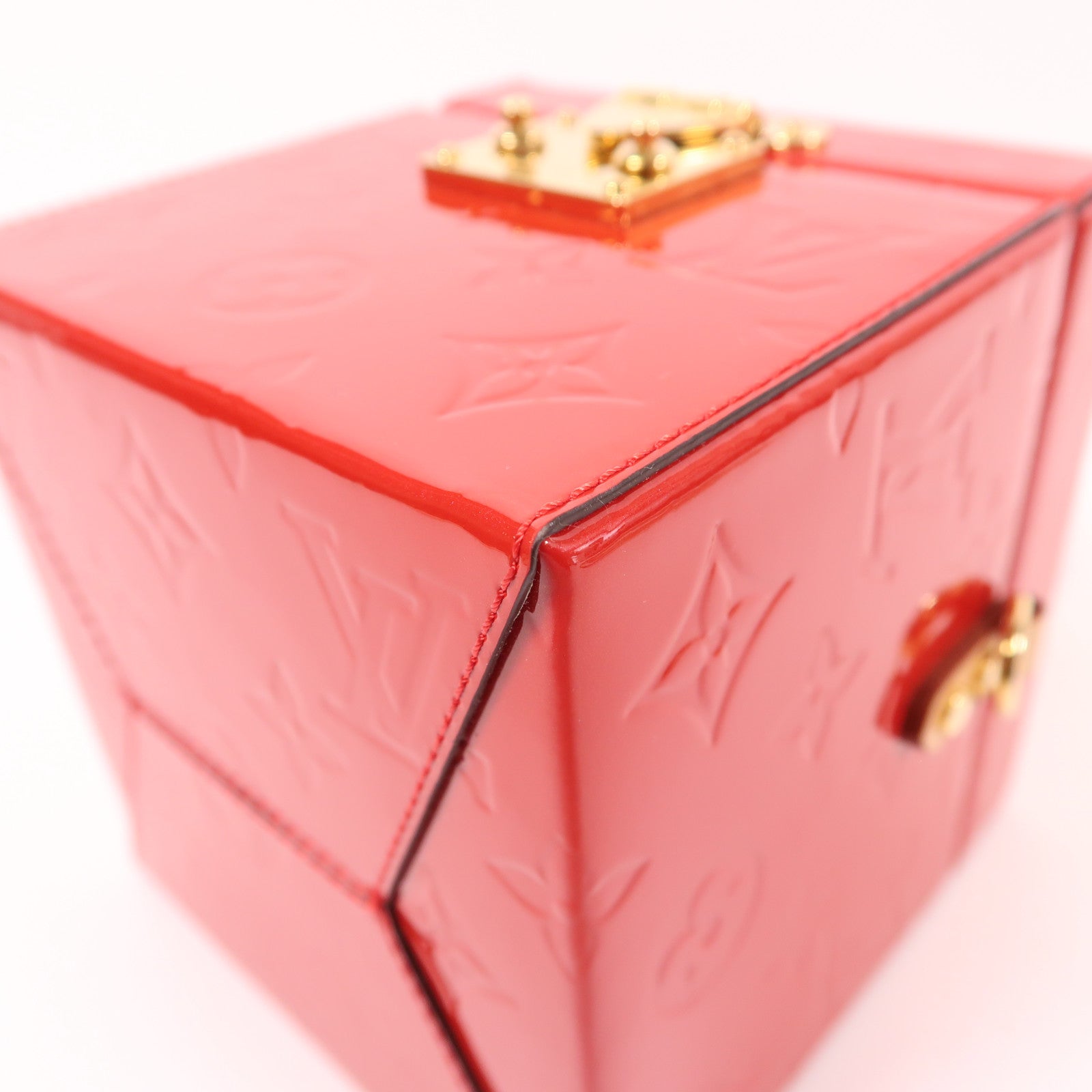 LOUIS VUITTON Monogram Vernis Bleecker Box金扣手挽肩背兩用袋