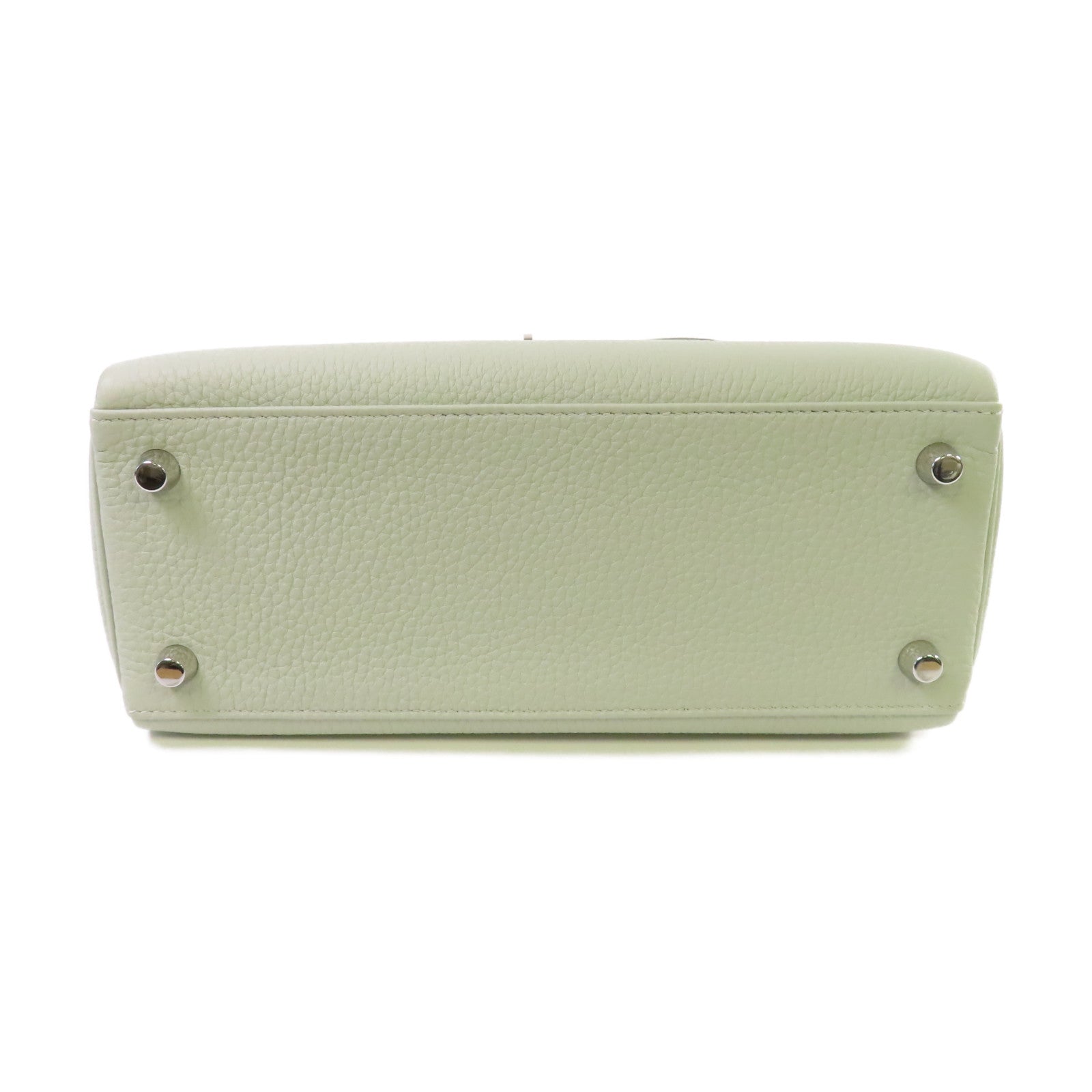 HERMES 【激減優惠】Togo皮革Kelly 25 2way Handbag銀扣手挽肩背兩用袋Gris Neve水晶灰色