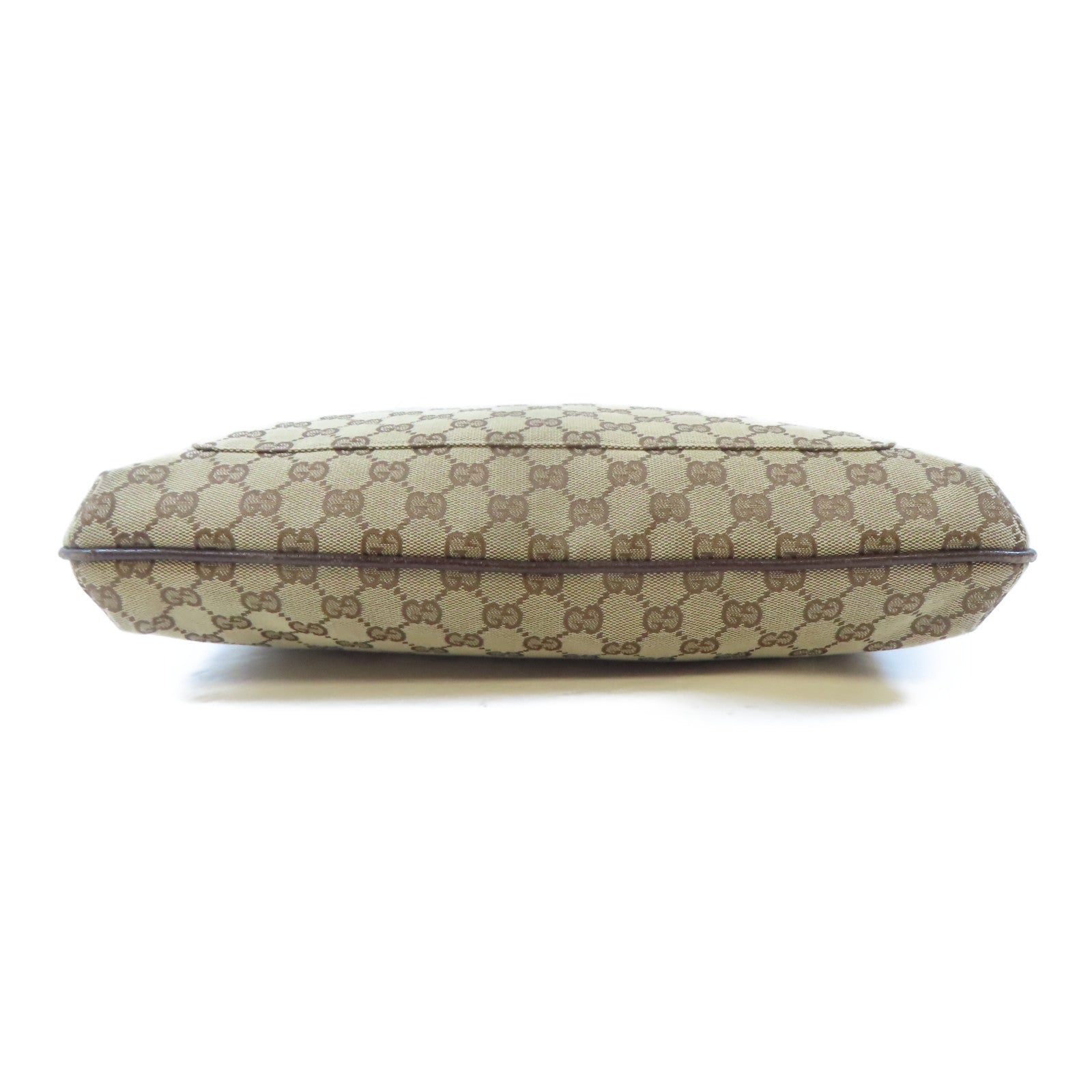 GUCCI 帆布Messenger Bag銀扣肩背袋啡色