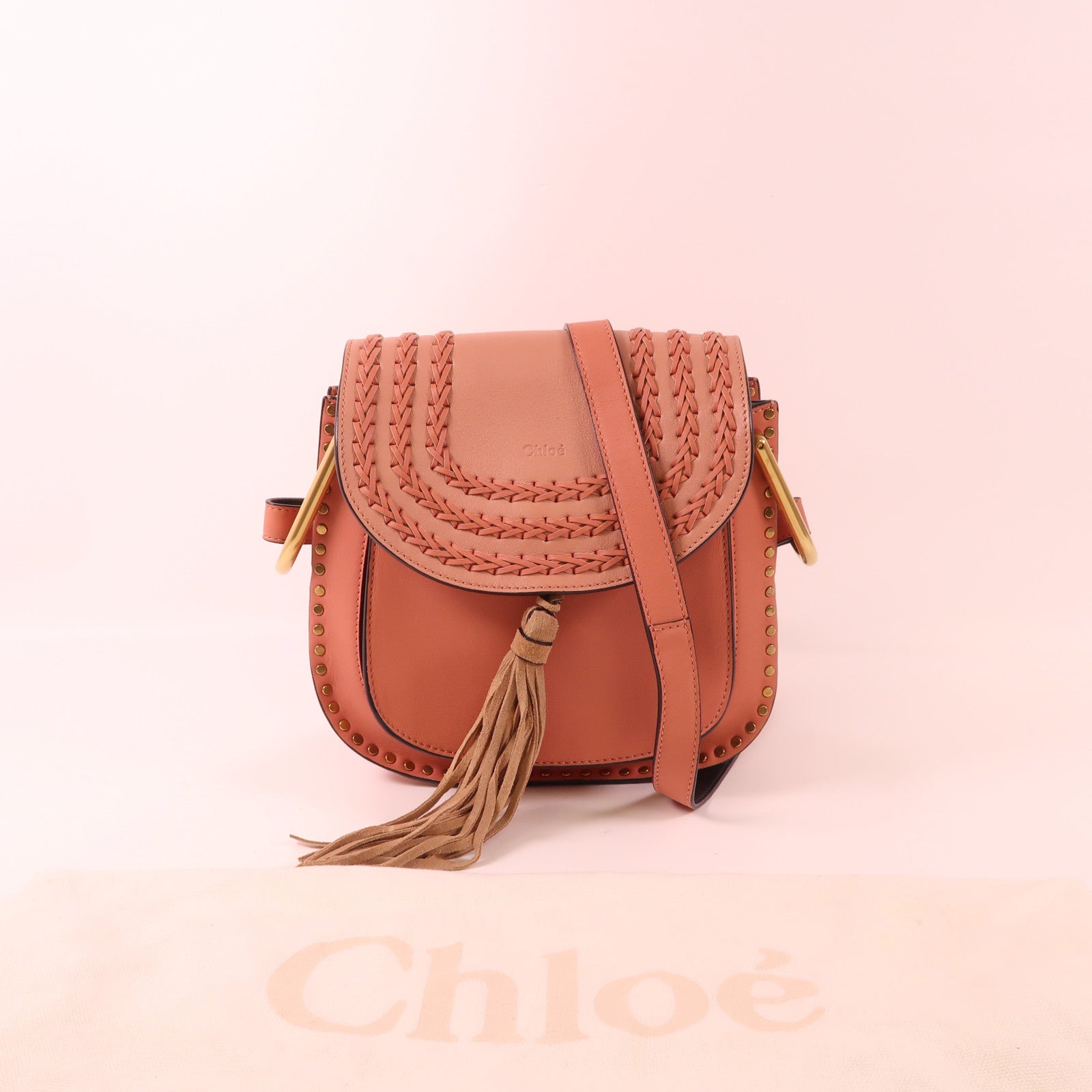 Chloe 牛皮皮革Shoulder Bag金扣肩背袋
