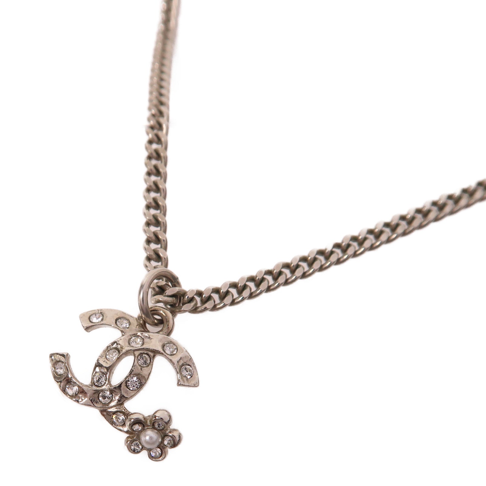 CHANEL 金屬Necklace項鍊銀色