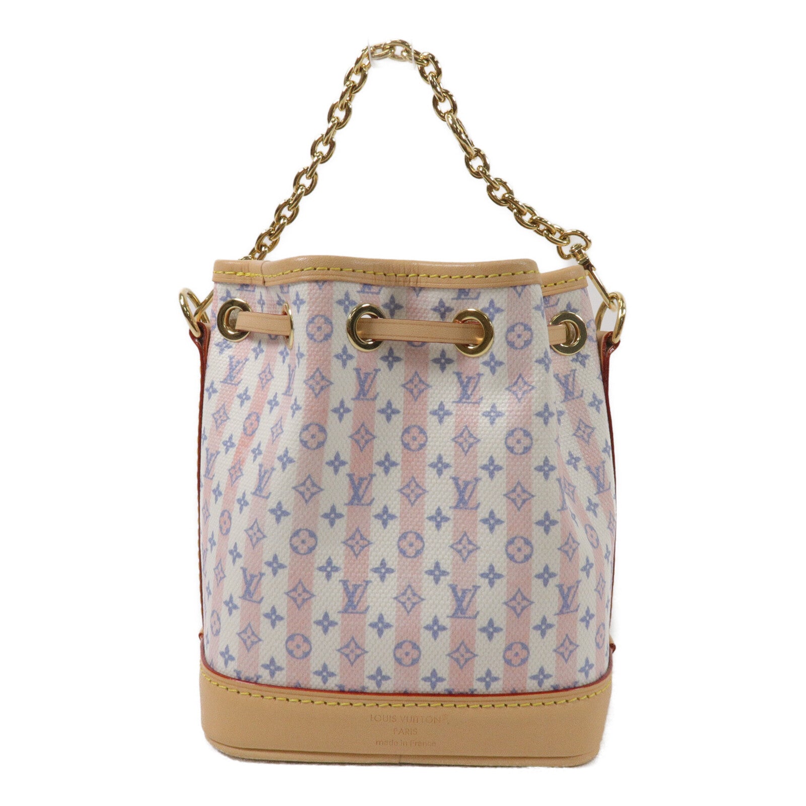 LOUIS VUITTON Bicolor Monogram Nano Noe鏈帶手挽肩背兩用袋