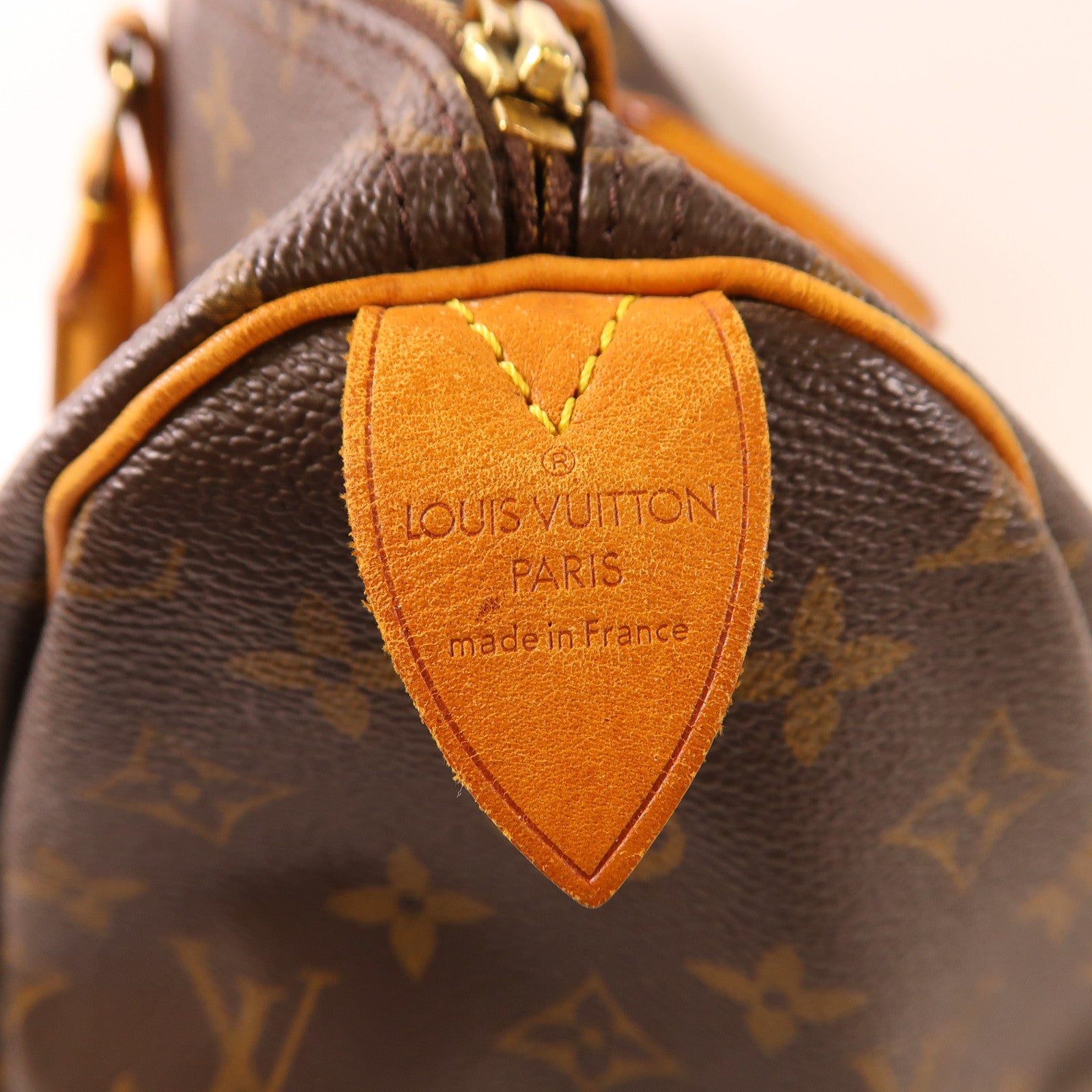 LOUIS VUITTON Monogram Speedy 35金扣手挽袋