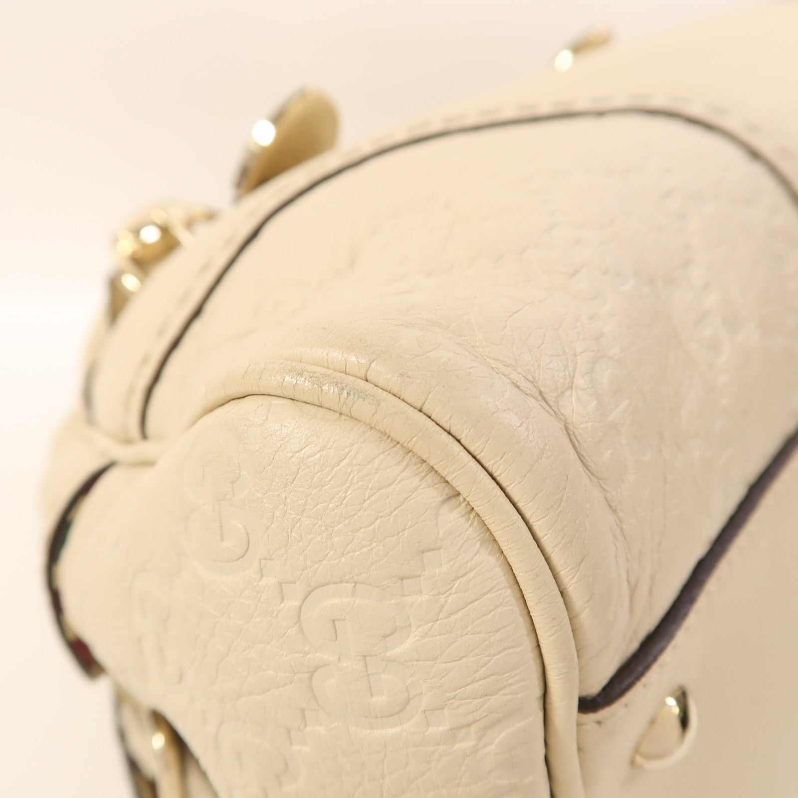 GUCCI 牛皮皮革Hand Bag金扣手挽袋