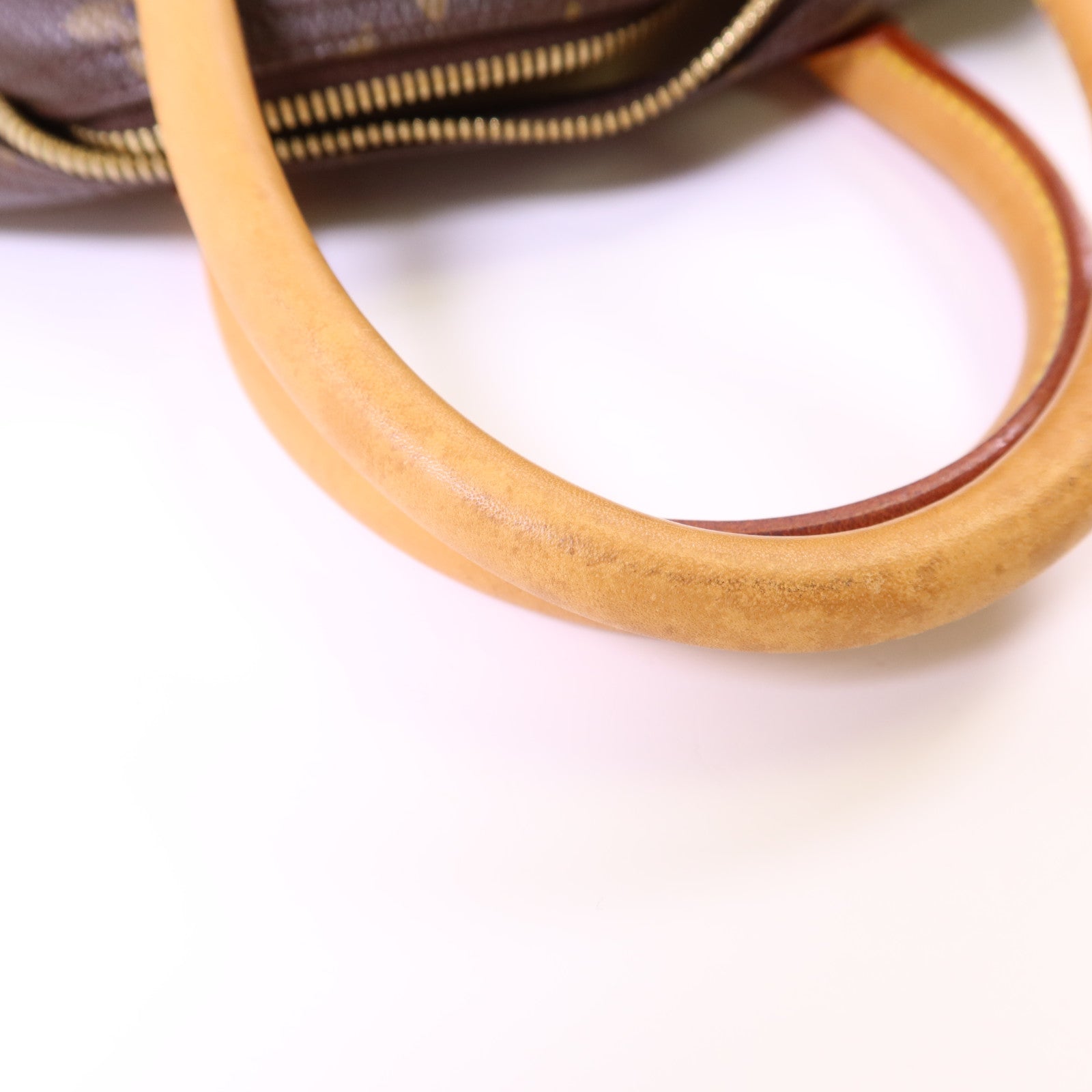 LOUIS VUITTON Monogram Deauville金扣手挽袋棕色