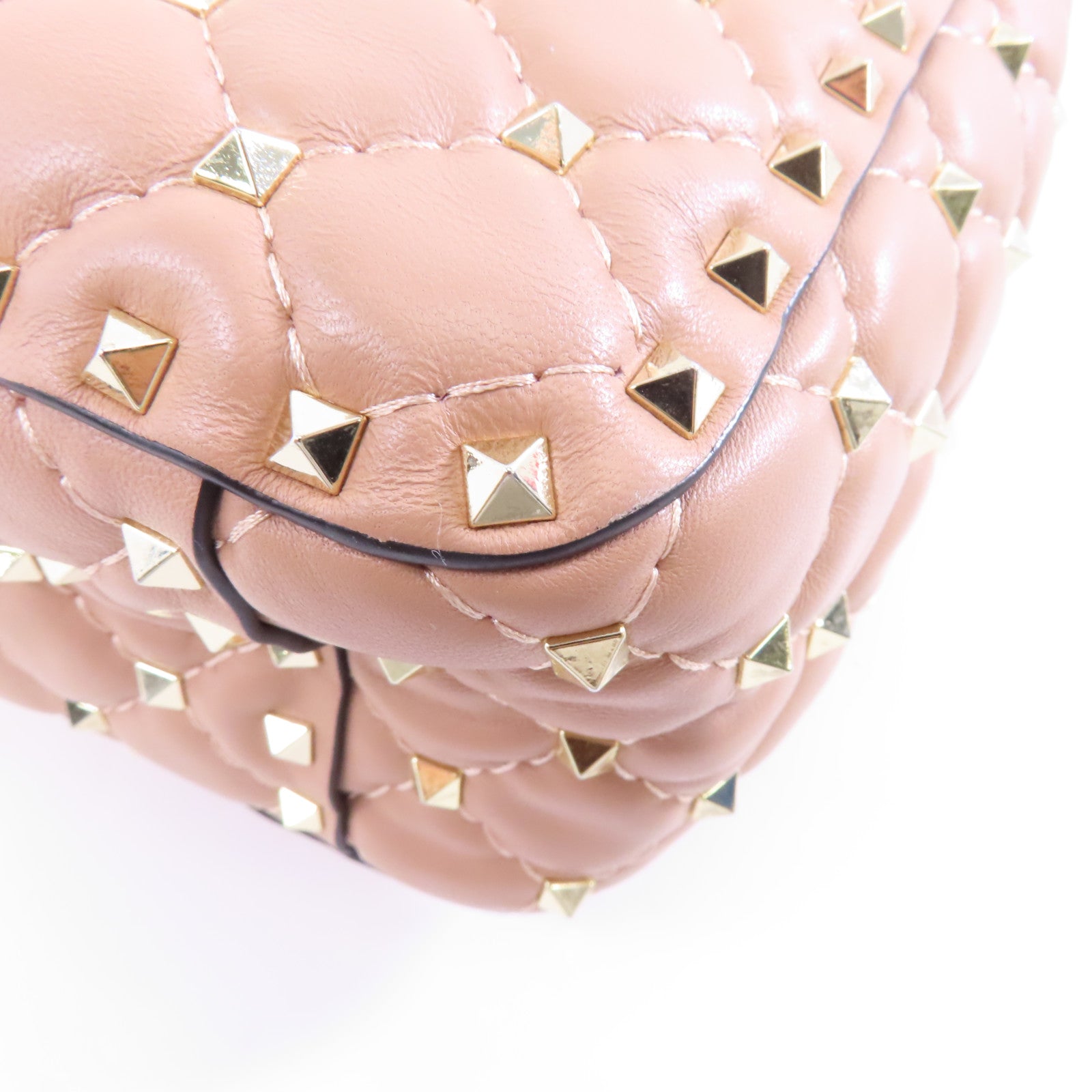 Valentino 牛皮皮革2way Shoulder Bag金扣手挽肩背兩用袋粉紅色