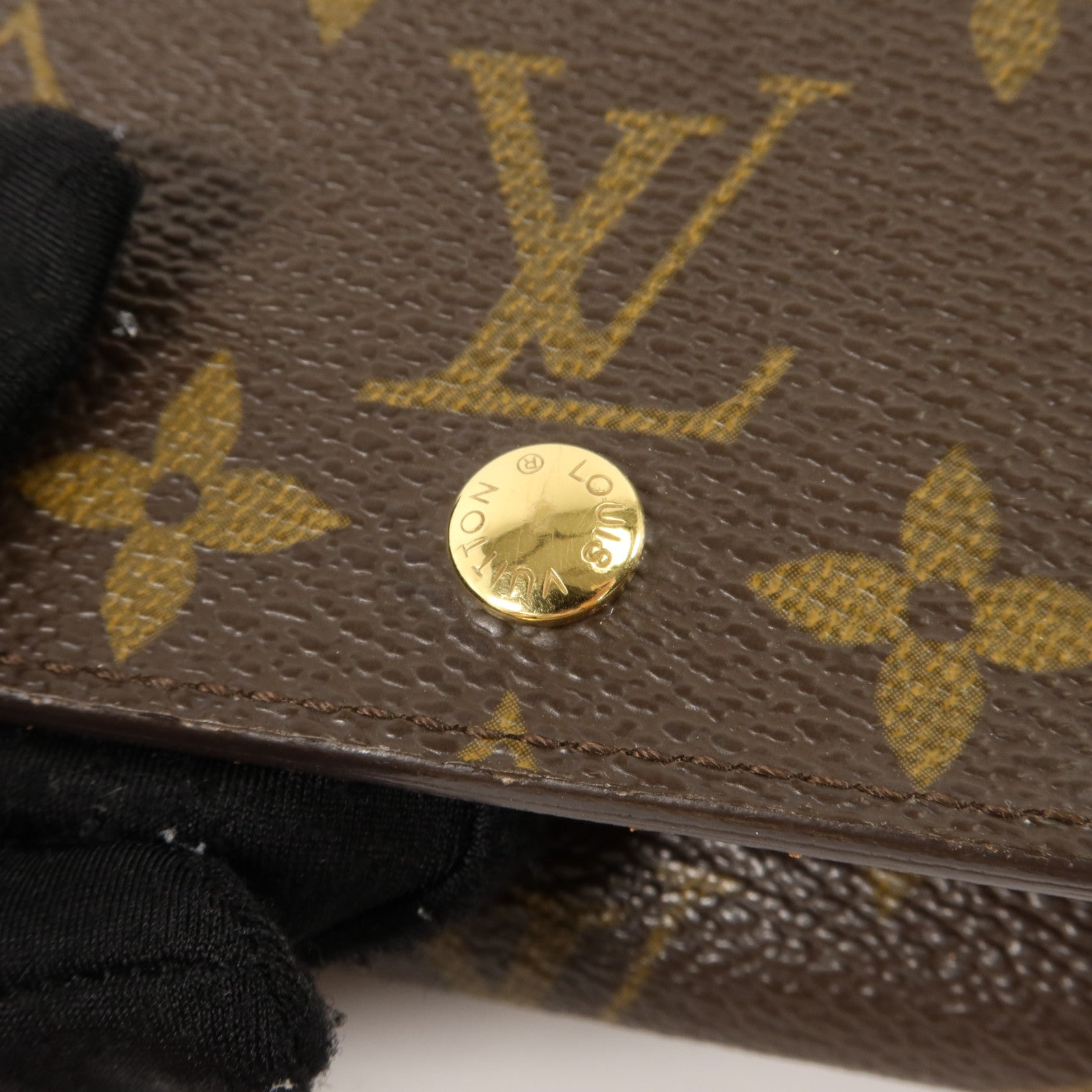 LOUIS VUITTON Monogram Porte Monnaie金扣錢包