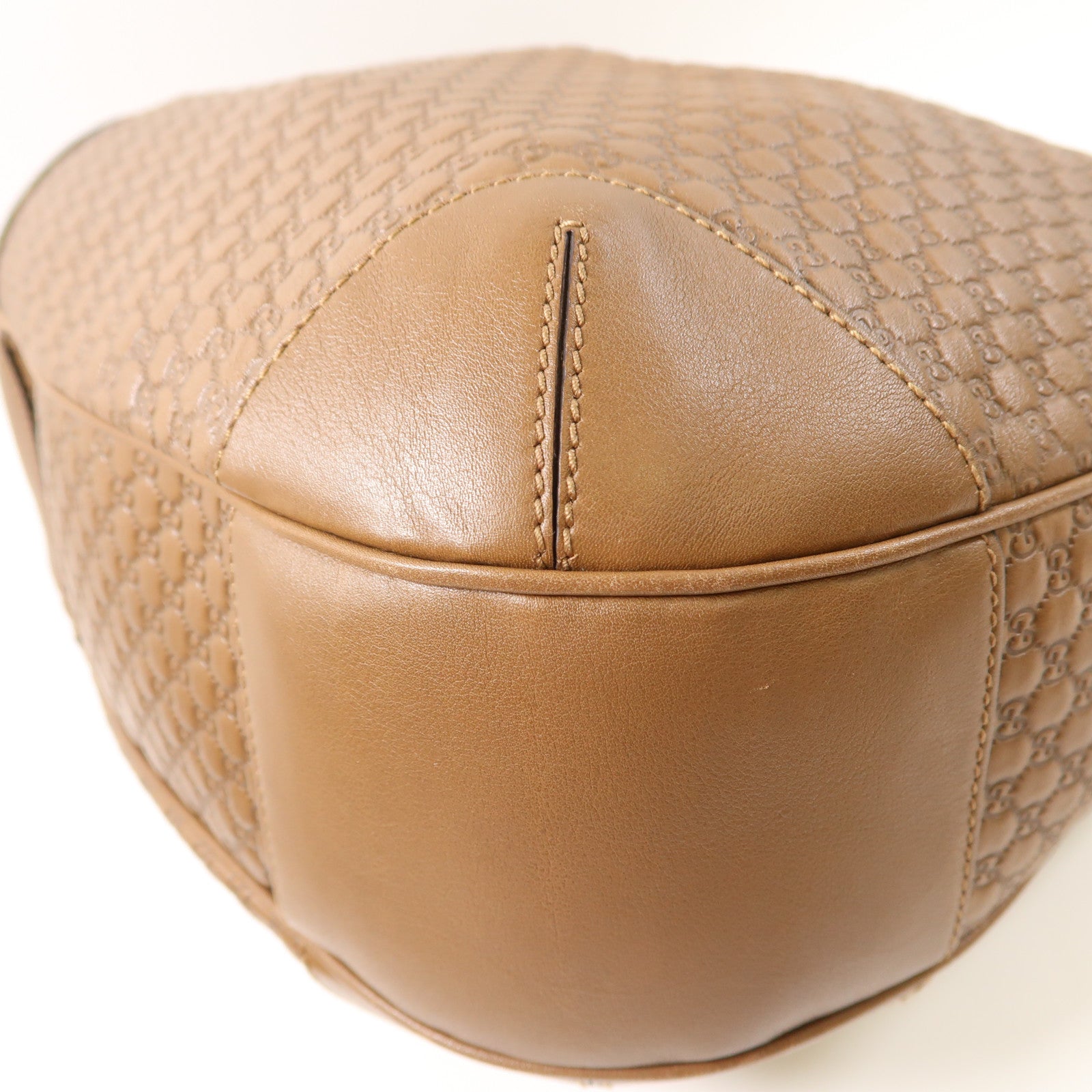 GUCCI GG SHW Shoulder Bag 309618 Calfskin Leather Brown