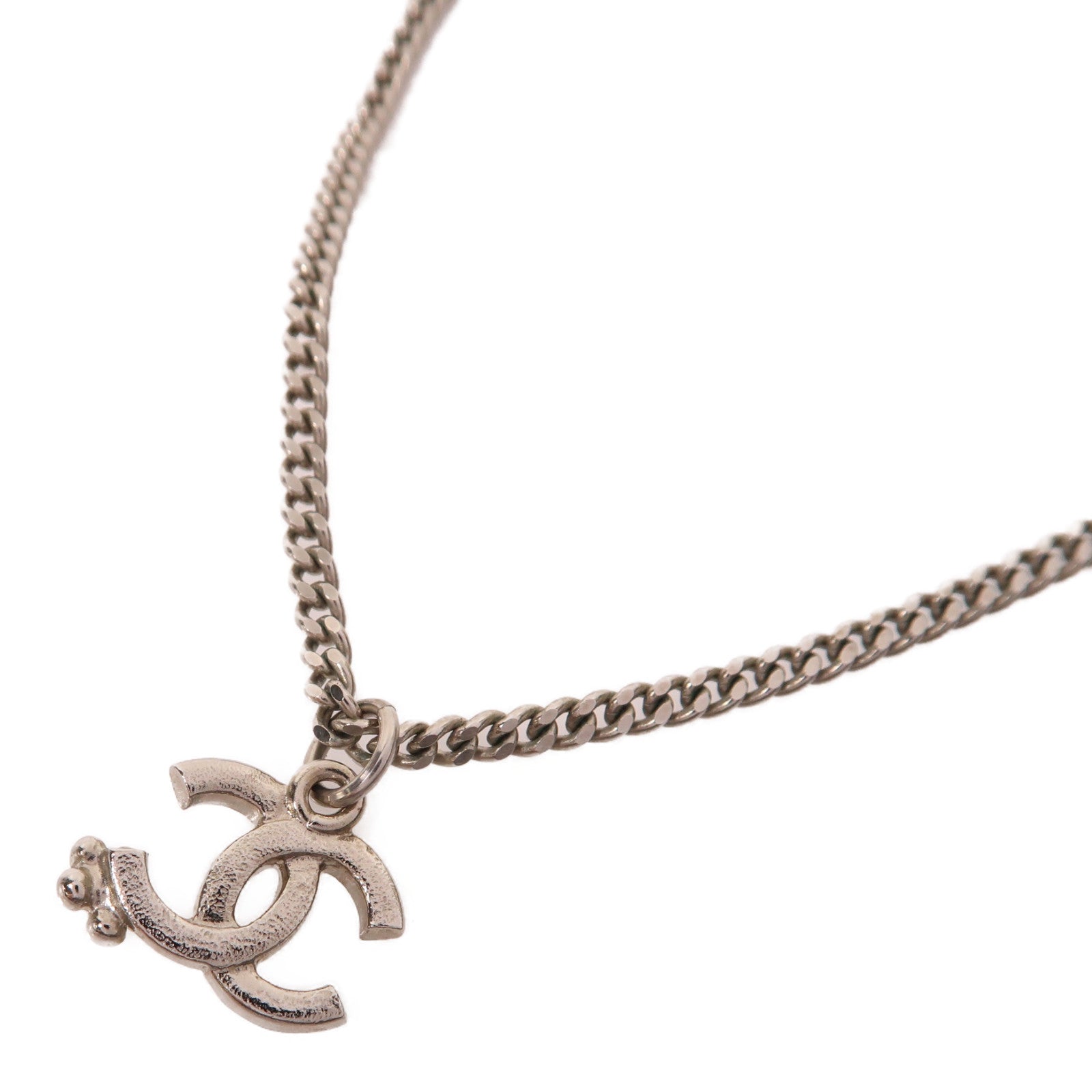 CHANEL 金屬Necklace項鍊銀色