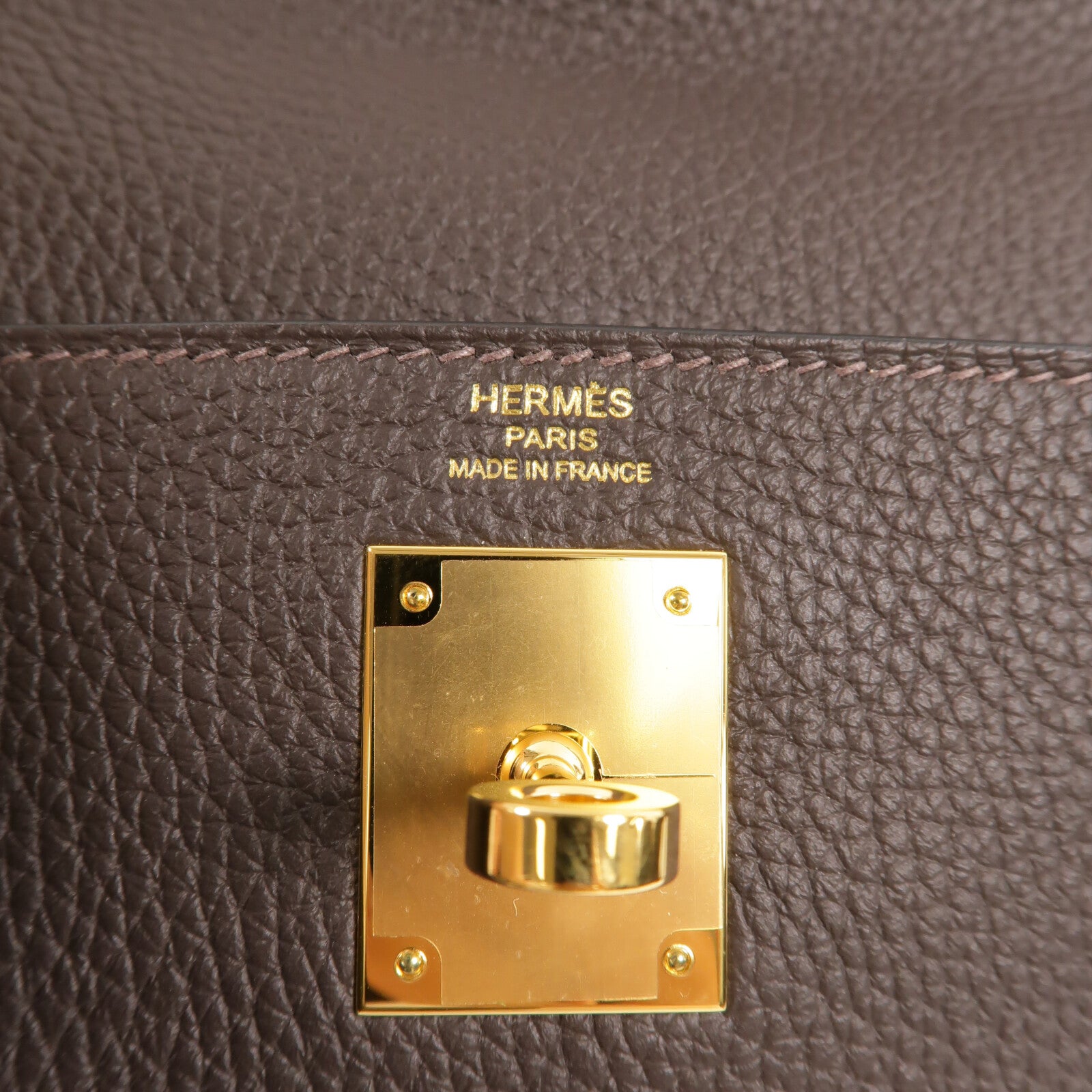 HERMES Togo皮革Kelly 28手挽肩背兩用袋Macassar