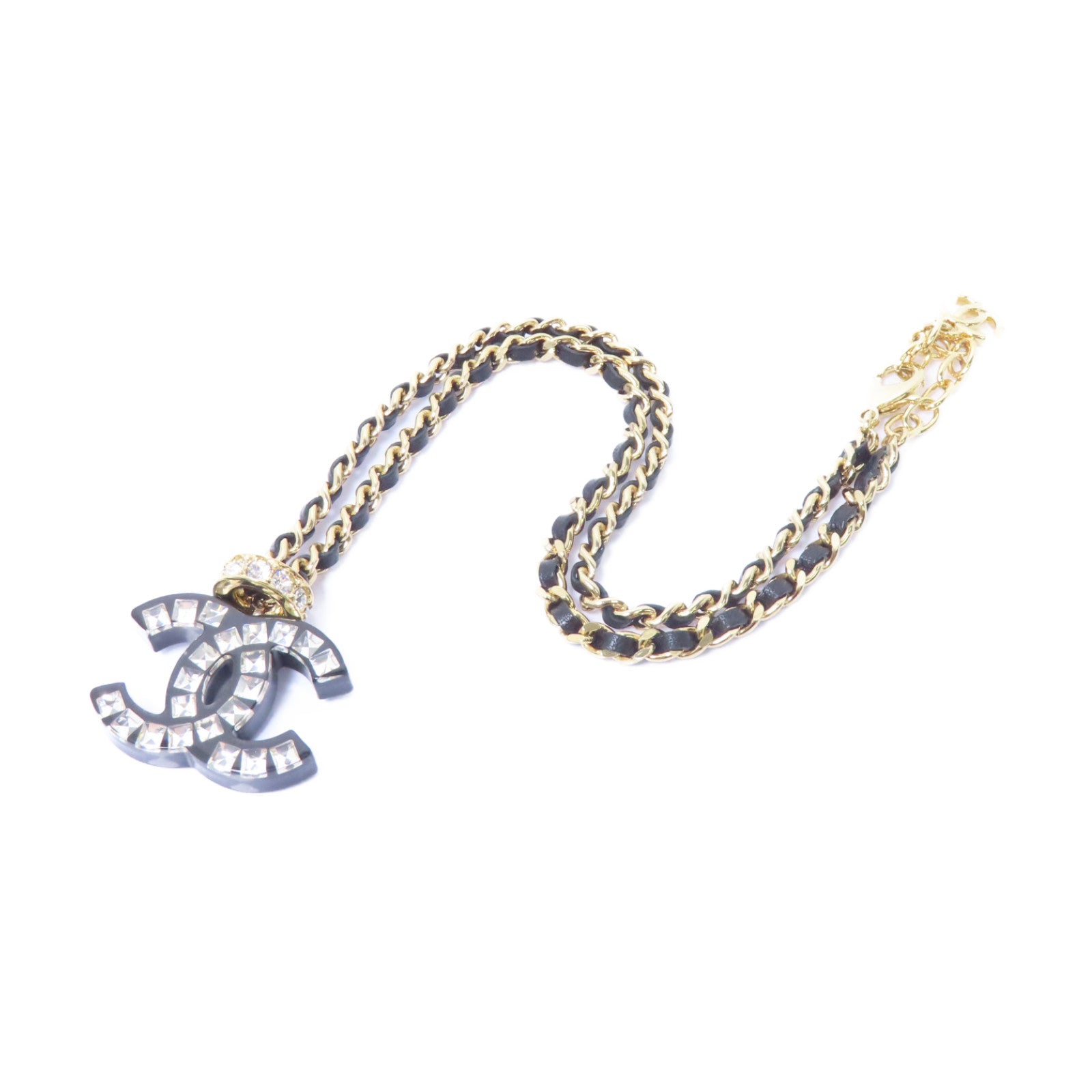 CHANEL 金屬Necklace項鍊黑色/金色